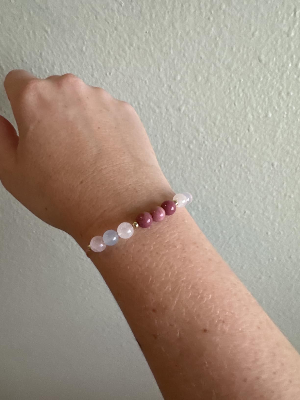 Healthy Pregnancy Gift, Moonstone Bracelet, Hope Bracelet for Women, First Time Mom Gifts, Spiritual Bracelet, Mothers Day Christmas Jewelry - Customer Photo 1