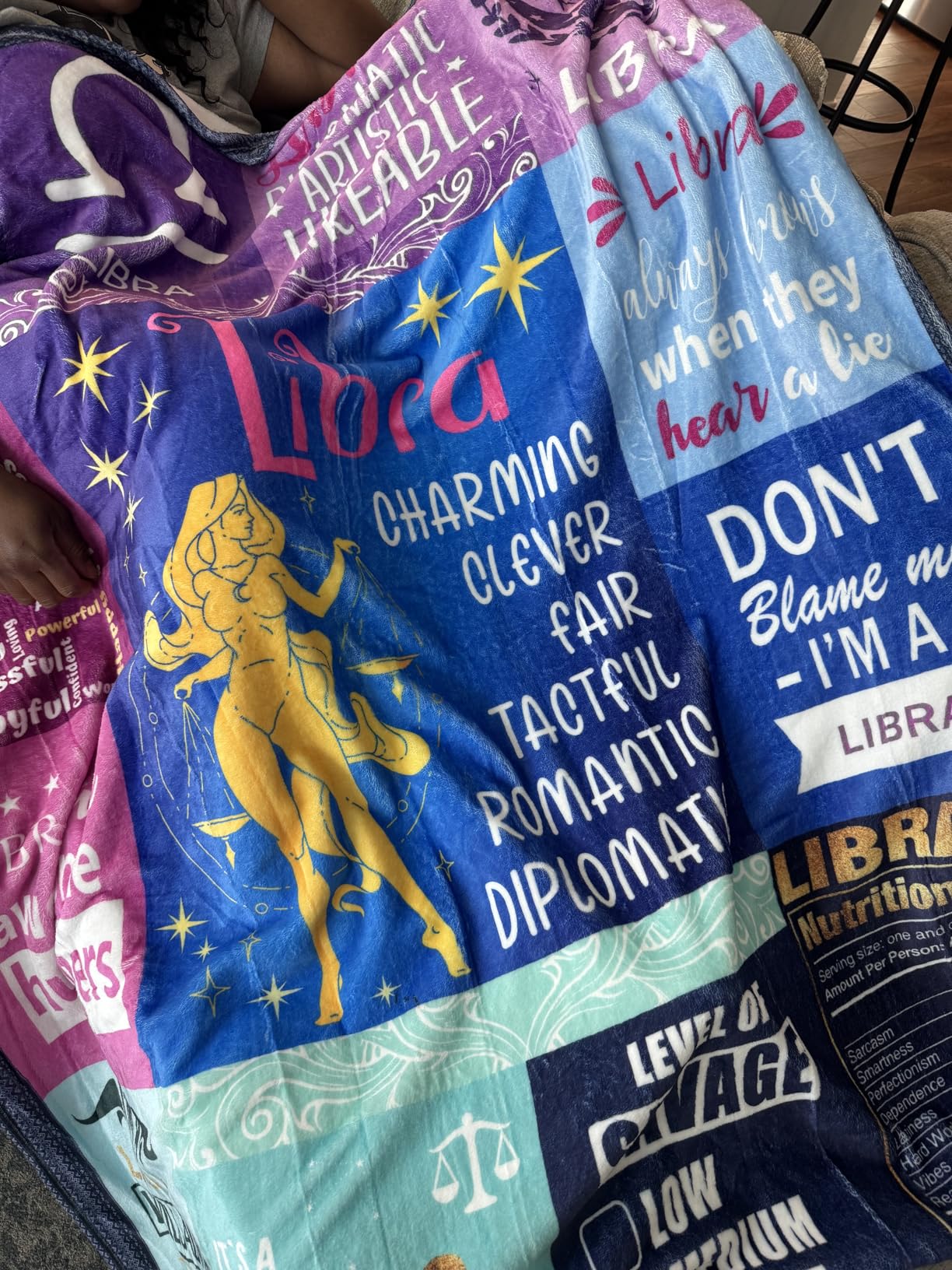 Libra Gifts for Women – Zodiac Throw Blanket 50