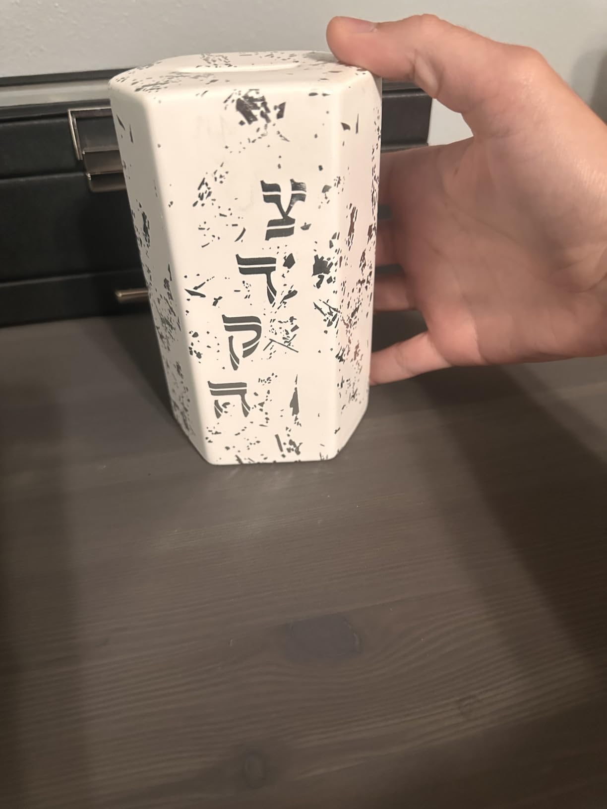 Rite Lite Hexagon Tzedakah Box Charity Box Shabbat Gifts Fun & Educational Hebrew Shabbos Modern Centerpiece Donation Ceremonial Jewish Home Decor Ceramic Bar Mitzvah Bat Mitzvah - Customer Photo 1