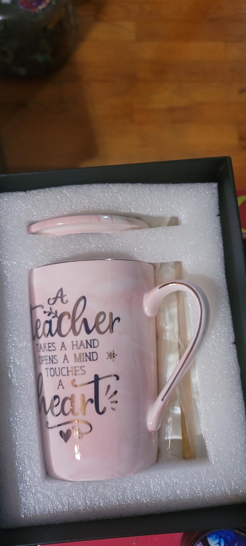 Graduation Gifts for Her 2025 - She Believed She Could So She Did Mug - Christmas Spiritual Motivational Congratulations Gifts for Women, 14oz Pink Ceramic Marble Gold Print Coffee Cup, Nicely Boxed - Customer Photo 1