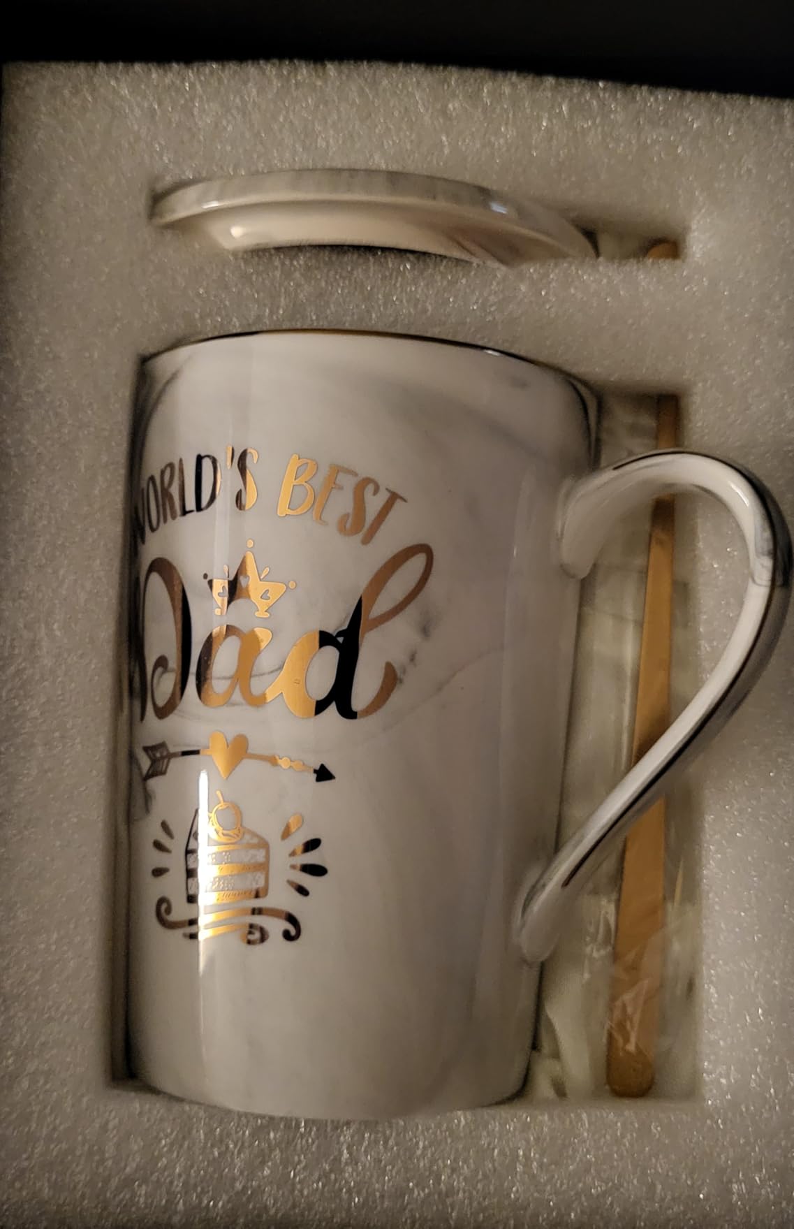 Graduation Gifts for Her 2025 - She Believed She Could So She Did Mug - Christmas Spiritual Motivational Congratulations Gifts for Women, 14oz Pink Ceramic Marble Gold Print Coffee Cup, Nicely Boxed - Customer Photo 2