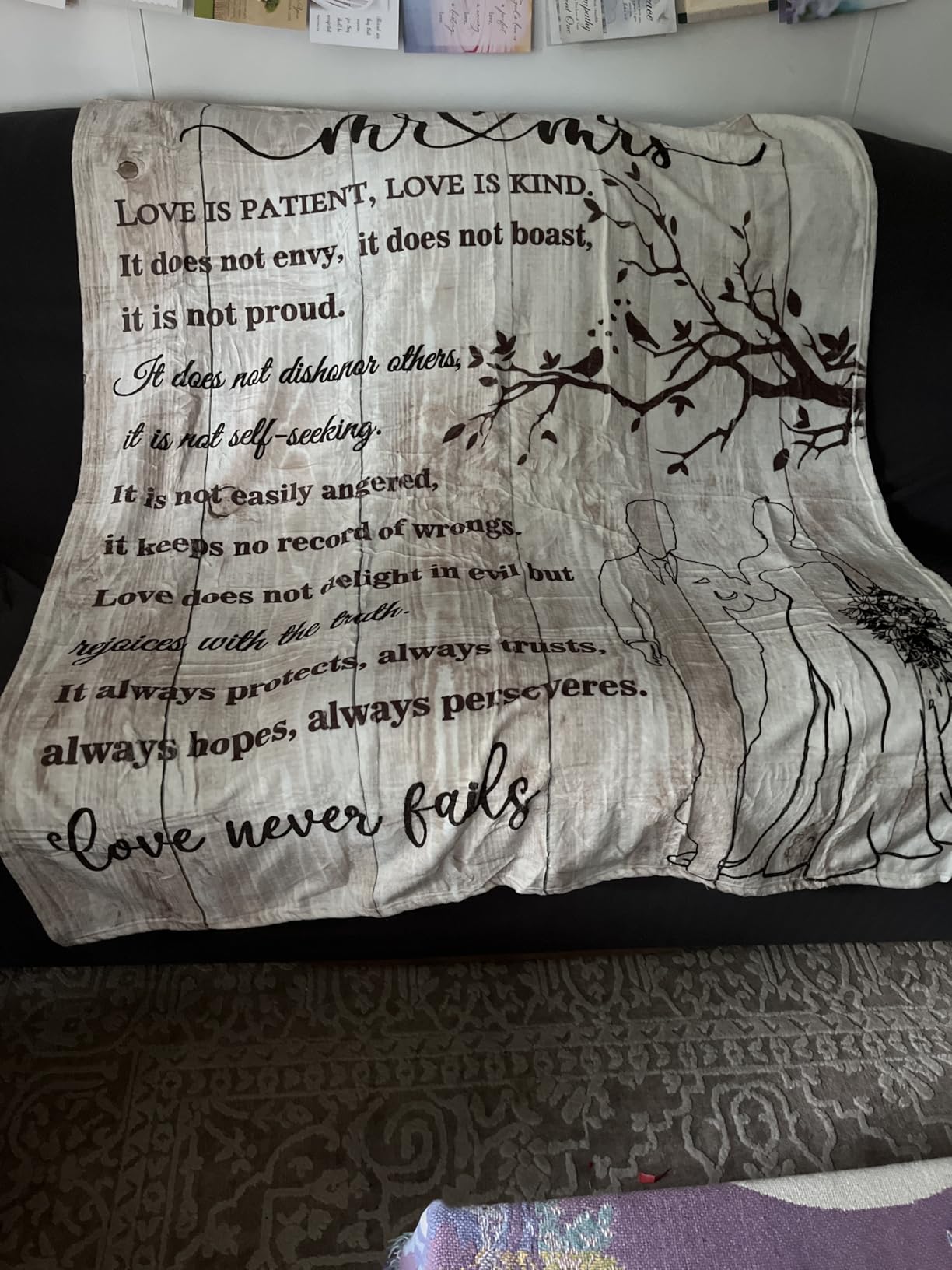 Wedding Gifts for Couples 2025 Soft Blanket, Bridal Shower Gifts for Bride to Be, Anniversary Mr and Mrs Gifts, Wedding Gifts for Newlyweds Just Married Gifts Wedding Throw Blanket 60 * 50 - Customer Photo 1