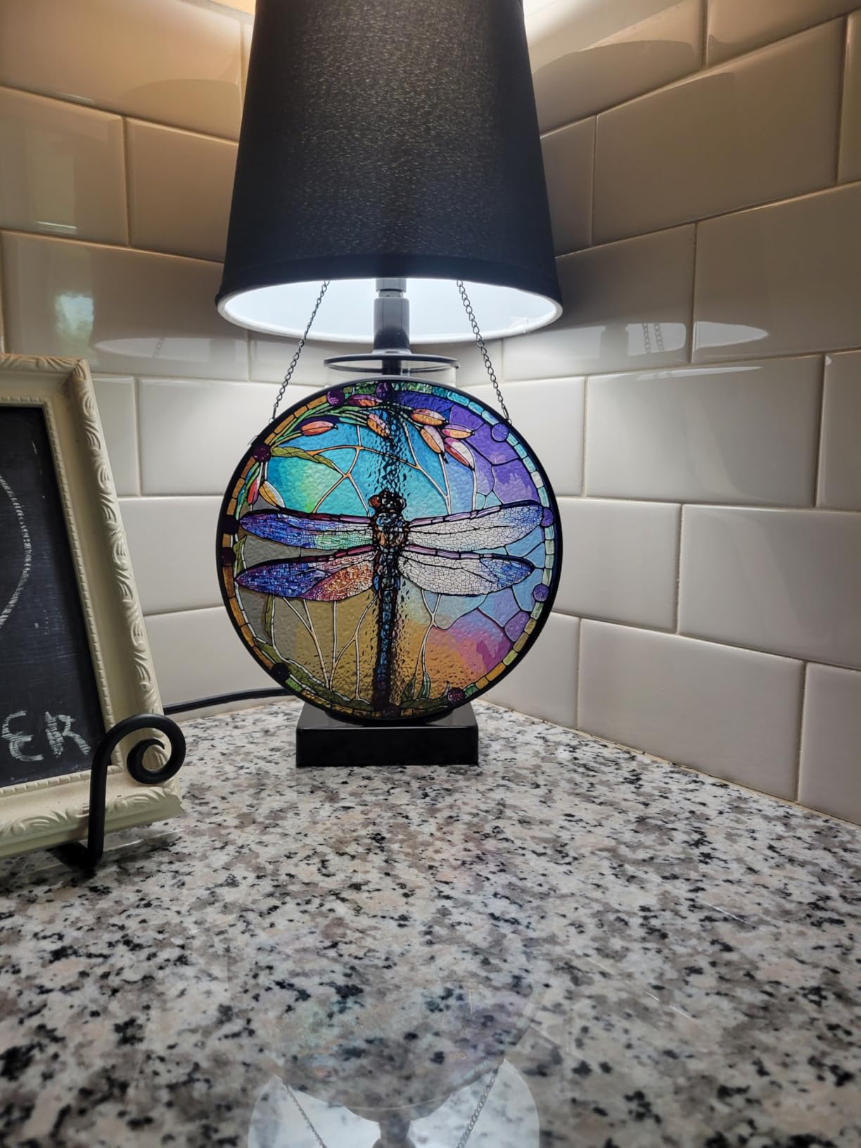 Generic Dragonfly Stained Glass Suncatcher Artistic Window Hanging,7.8