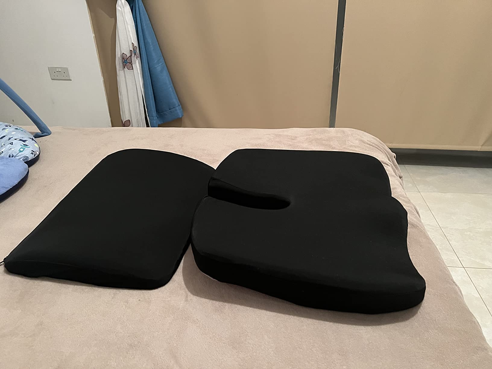 Elmara Doctor-Designed Semi-Truck Seat Cushion for Truck Driver – The Ultimate Comfort Solution for Long-Haul Drivers – Trucker Seat Cushion & Back Support – 2-Piece Ergonomic Set (Black) - Customer Photo 1