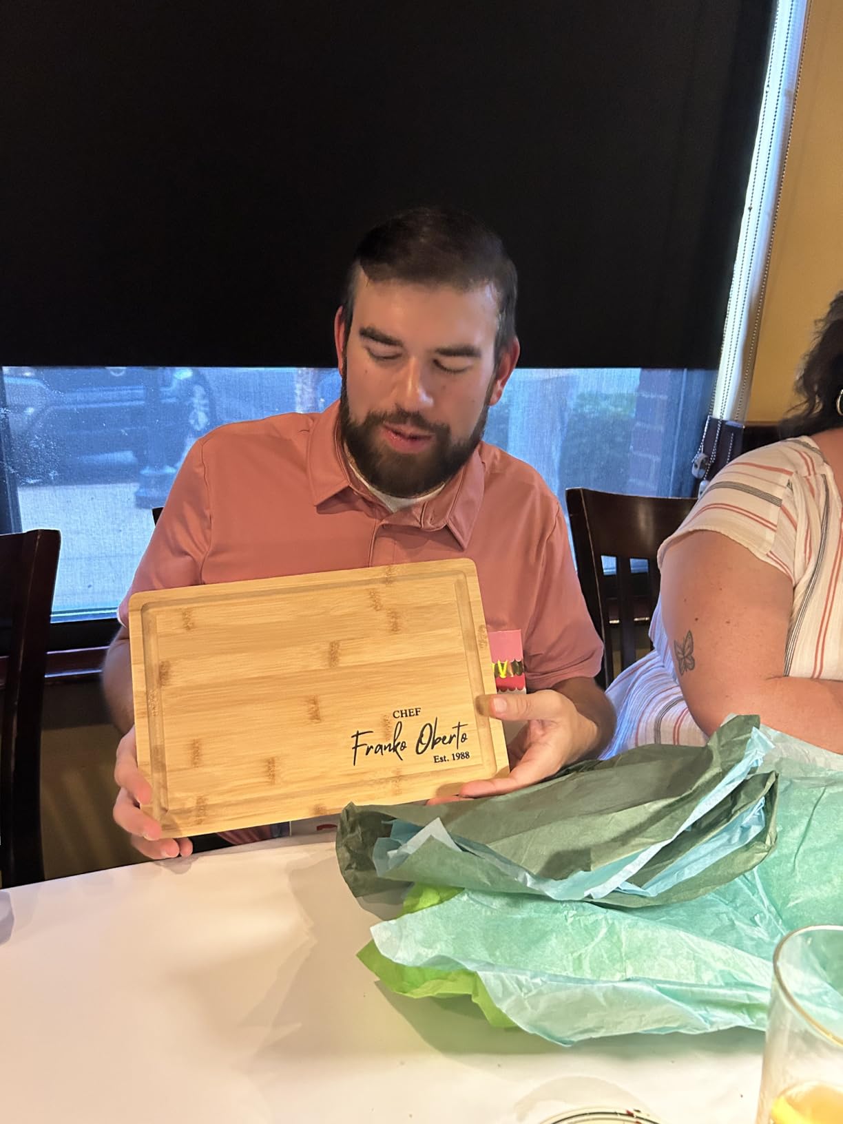 Personalized Cutting Board with Display Stand – Custom Engraved Charcuterie Board, Ideal Gift for Wedding, Housewarming, Bridal Shower, Anniversary, Birthday, Christmas, Mom & Couples, Family - Customer Photo 2