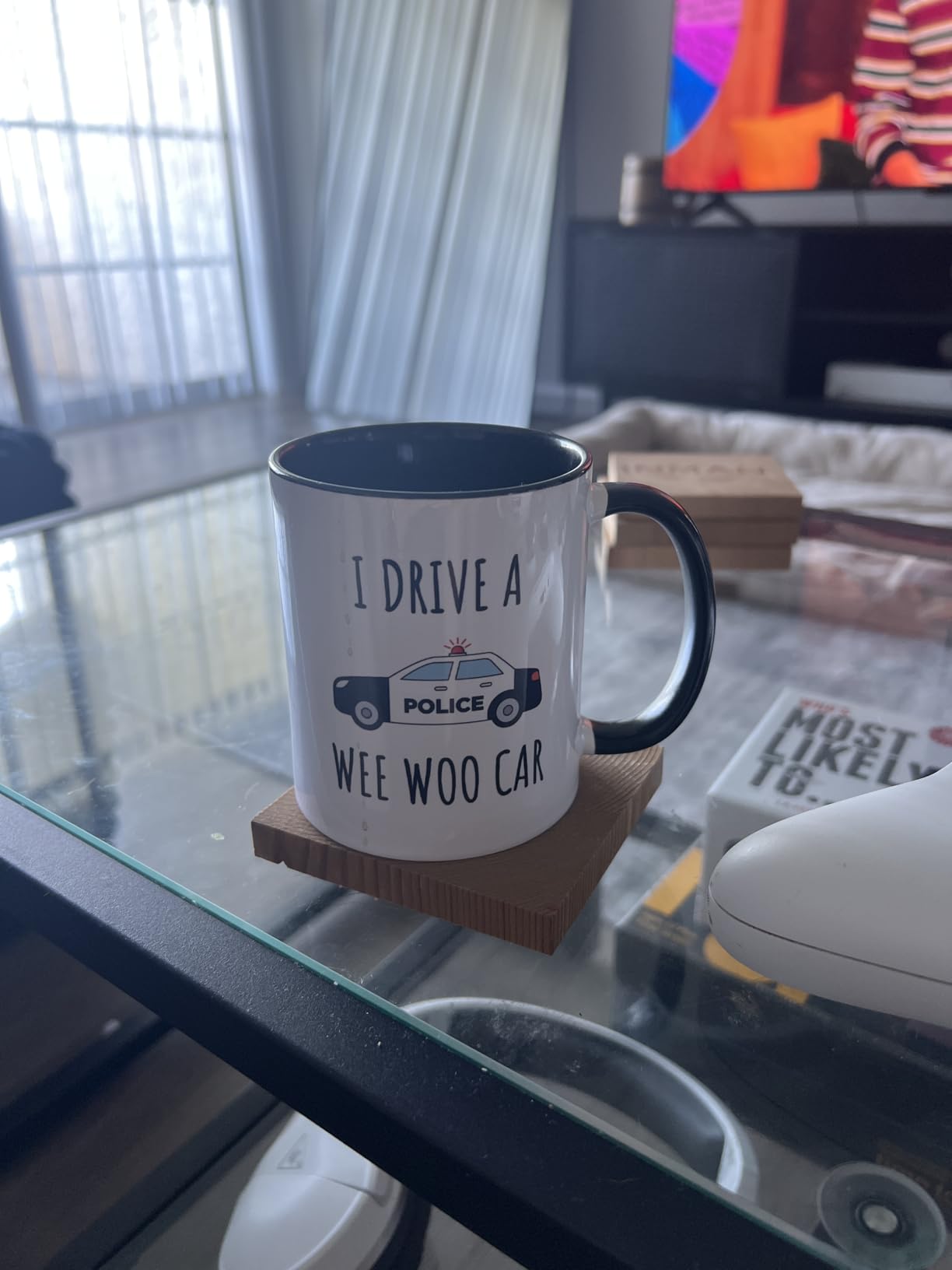 Funny Police Officer Mug,Wee Woo Car Mug,Police Graduation Mug,11oz Ceramic Coffee Mug/Tea Cup - Customer Photo 1