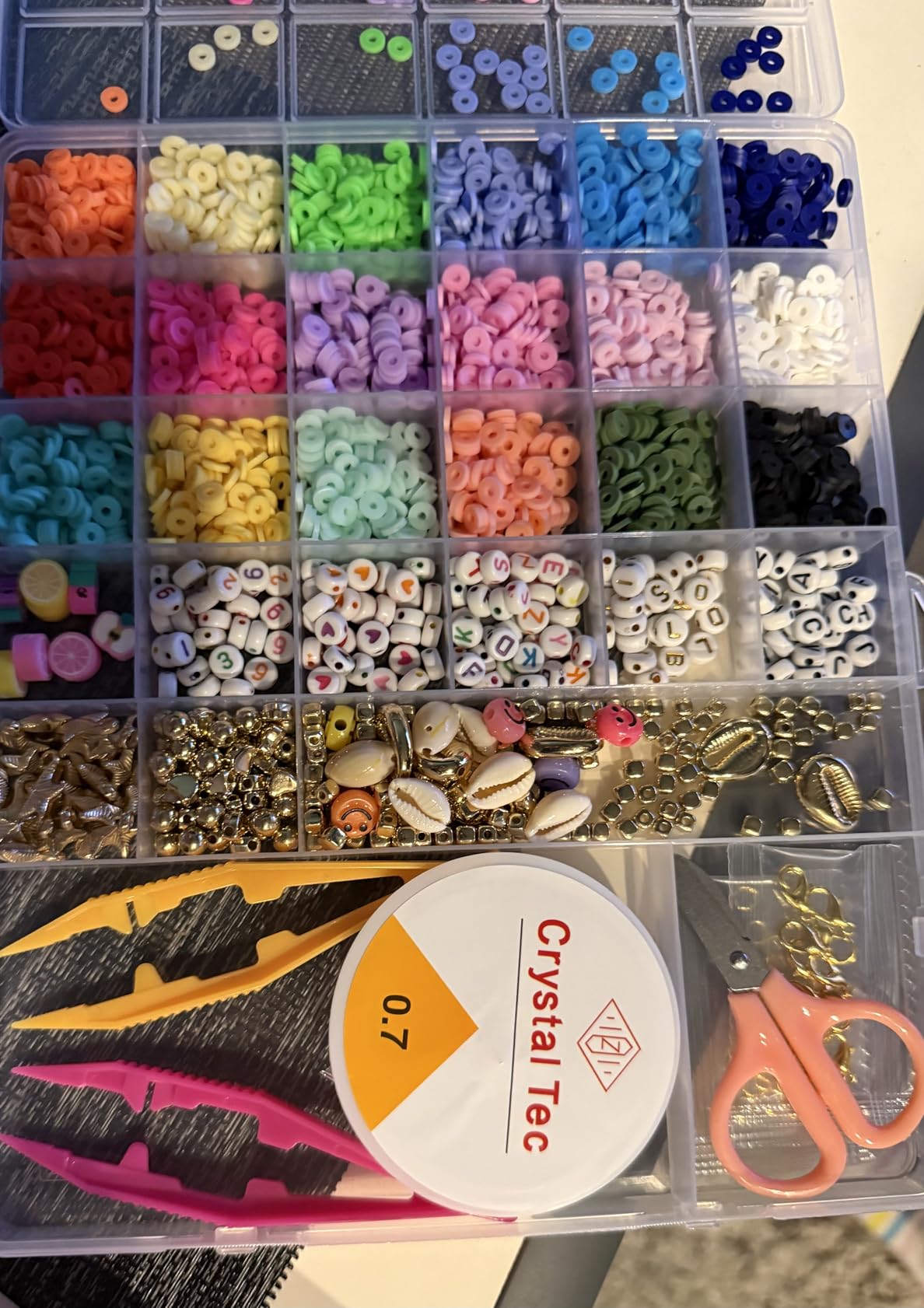 OHOME Stocking Stuffers - 5300 Clay Beads Bracelet Making Kit,Arts and Crafts for Kids Ages 8-12,Christmas Gifts Crafts Games Toys for 3-10 Year Old Birthday,Christmas Gifts for Grandkids - Customer Photo 2