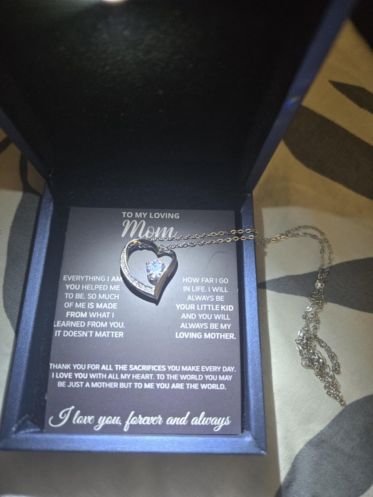 Mothers Day Gifts For Mom From Son Daughter Mom Necklace For Women 925 Sterling Silver New Mom Gifts Birthday Gifts With Heartfelt Message & Lighted Box - Customer Photo 2