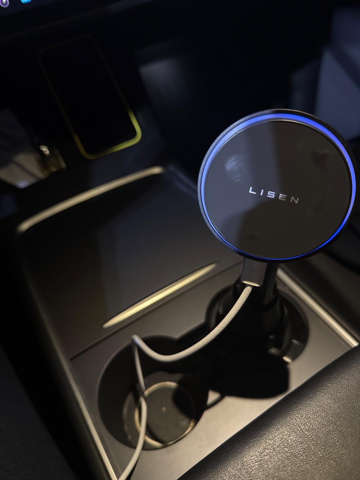 LISEN [Upgrade for iPhone] 15W Magsafe Car Mount Charger, [100% Ultra Stable] Fast Magnetic Car Phone Charger, Tanned - Customer Photo 1