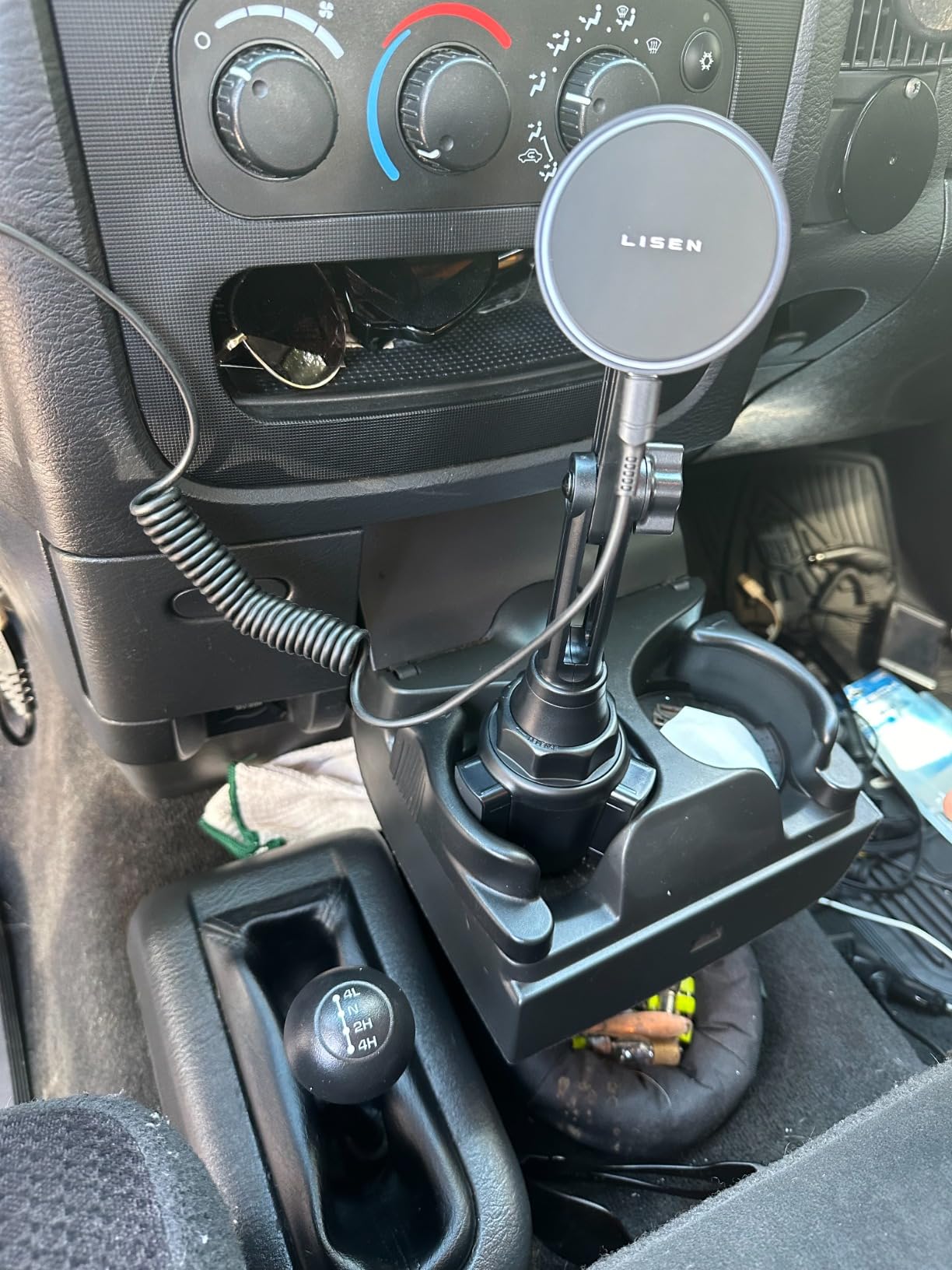 LISEN [Upgrade for iPhone] 15W Magsafe Car Mount Charger, [100% Ultra Stable] Fast Magnetic Car Phone Charger, Tanned - Customer Photo 2