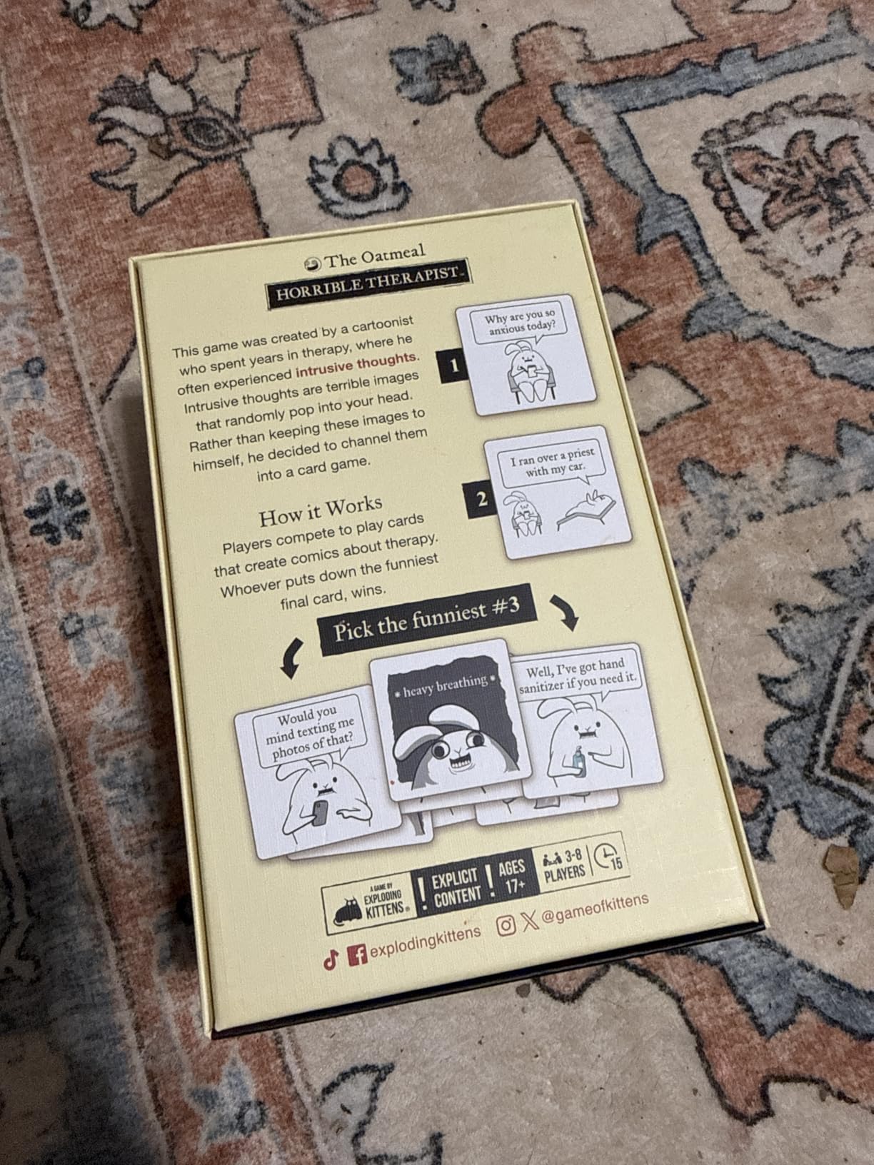 Horrible Therapist: Extra Horrible Edition by Exploding Kittens - A Card Game for 3-8 Players, Ages 17+ - Adult Party Game for Family Night - Customer Photo 3