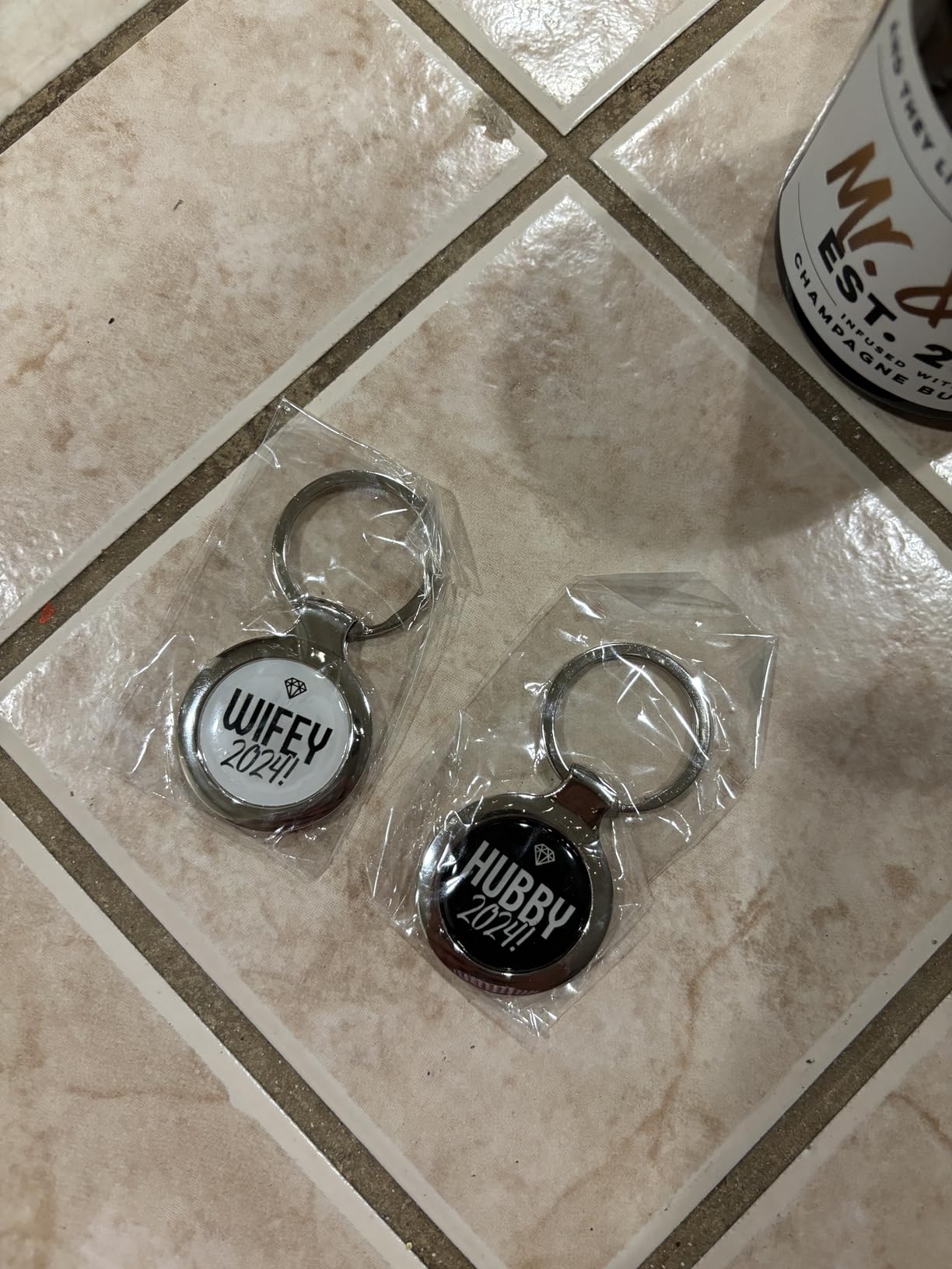 WAX & WIT Wedding Gifts for Couples 2024, Mr and Mrs Candle – Scented with Champagne Bubbles - Bridal Shower, Bride to Be, Just Married - 9oz, Soy Wax, 50 Hour Burn, Premium Candle Gifts - Customer Photo 1