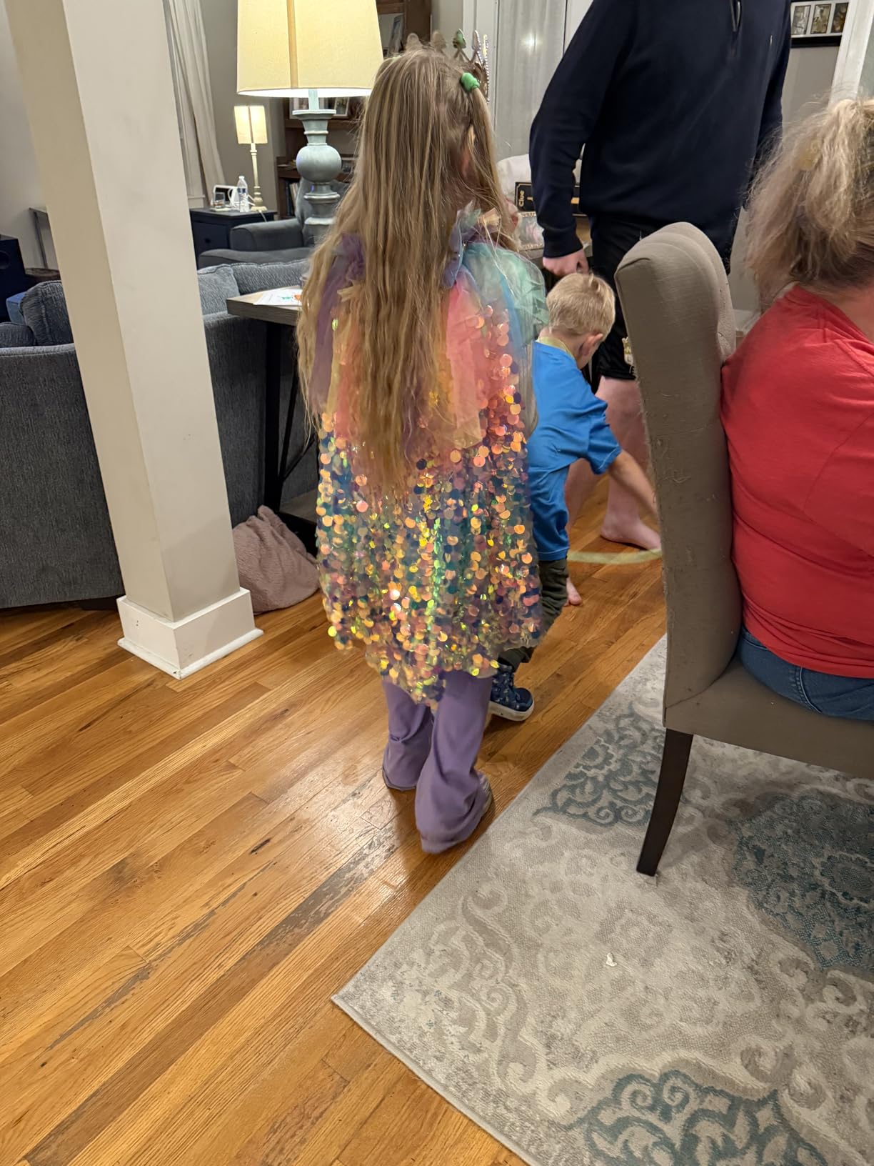 Meland Princess Dress Up for Girls 3-8, 11Pcs Mermaid Cape with Crown, Dress Up Clothes Birthday Gift Toys for Girls Toddlers - Customer Photo 1