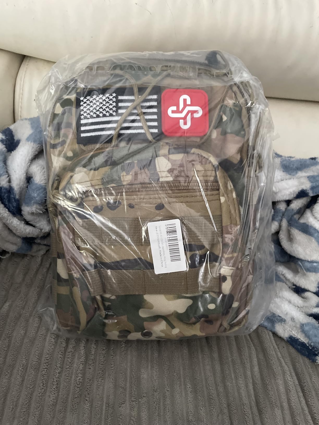 Survival Kit, 262Pcs Survival Gear and Supplies with First Aid Kit Pouch and Crossbody Bag, Emergency Kit with Tent, Camping Axe Hammer, Survival Shovel w/Pick, Bug Out Bag Gifts for Men Women - Customer Photo 1