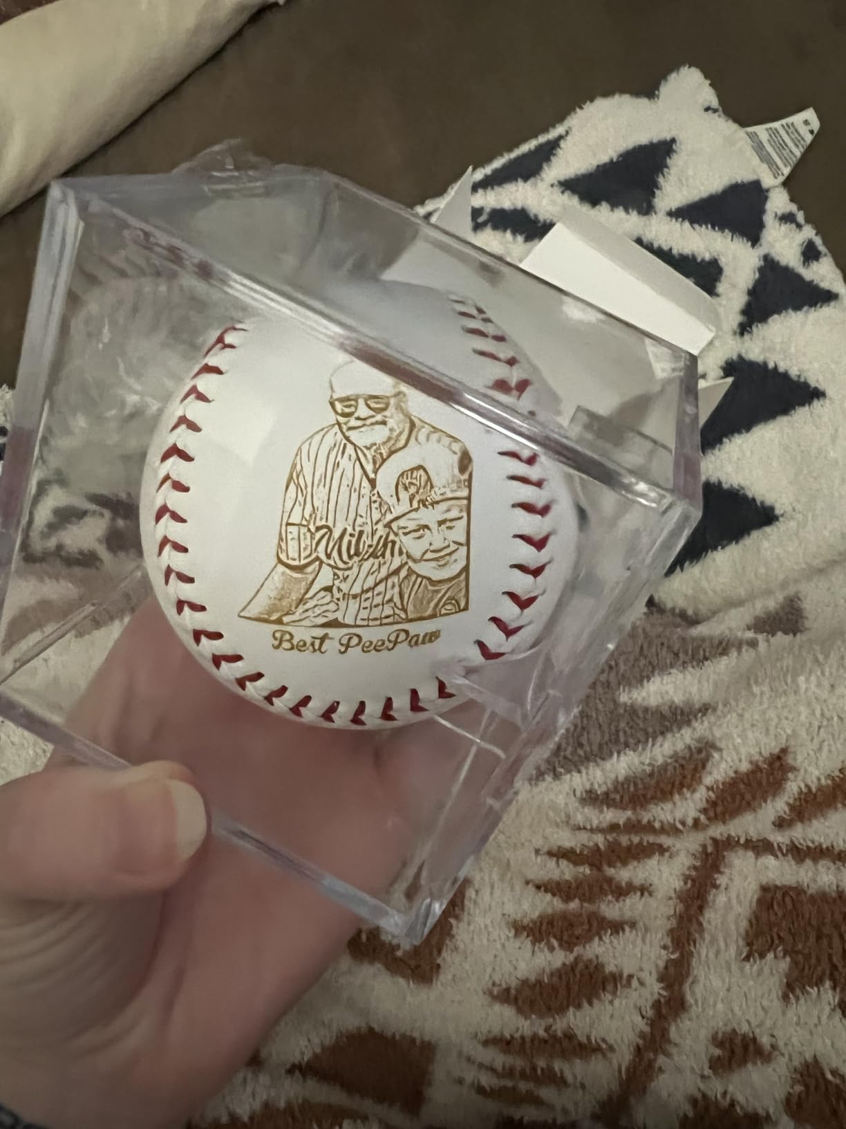 Personalized Baseball with Photo, Custom Engraved Gift for Dad, Coach, 9