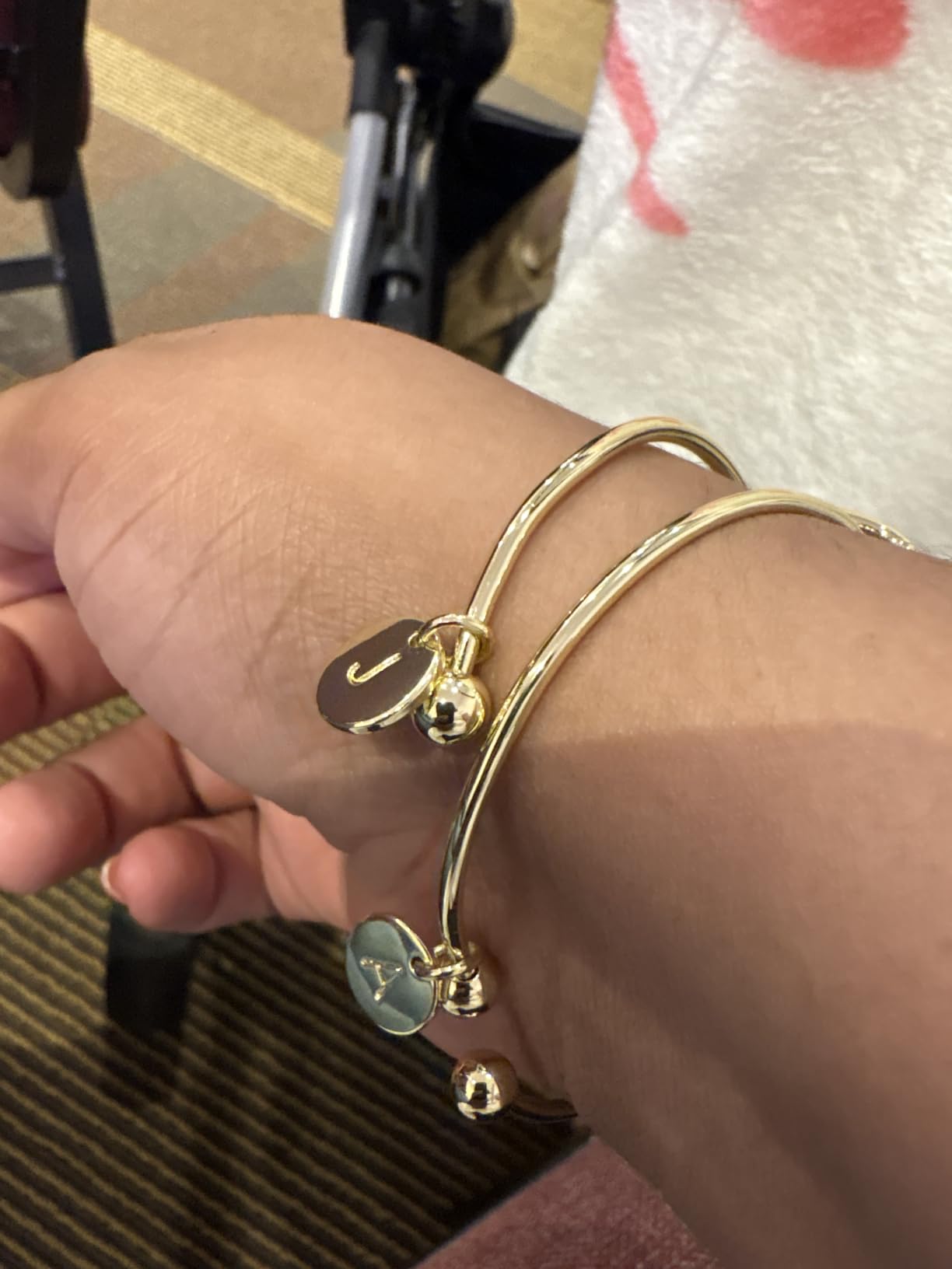 Turandoss Initial Bracelets for Women - Dainty Knot Letter A-Z Initial Bracelet for Women, Personalized Cuff Bangle Bracelet for Women, Jewelry for Women - Customer Photo 1