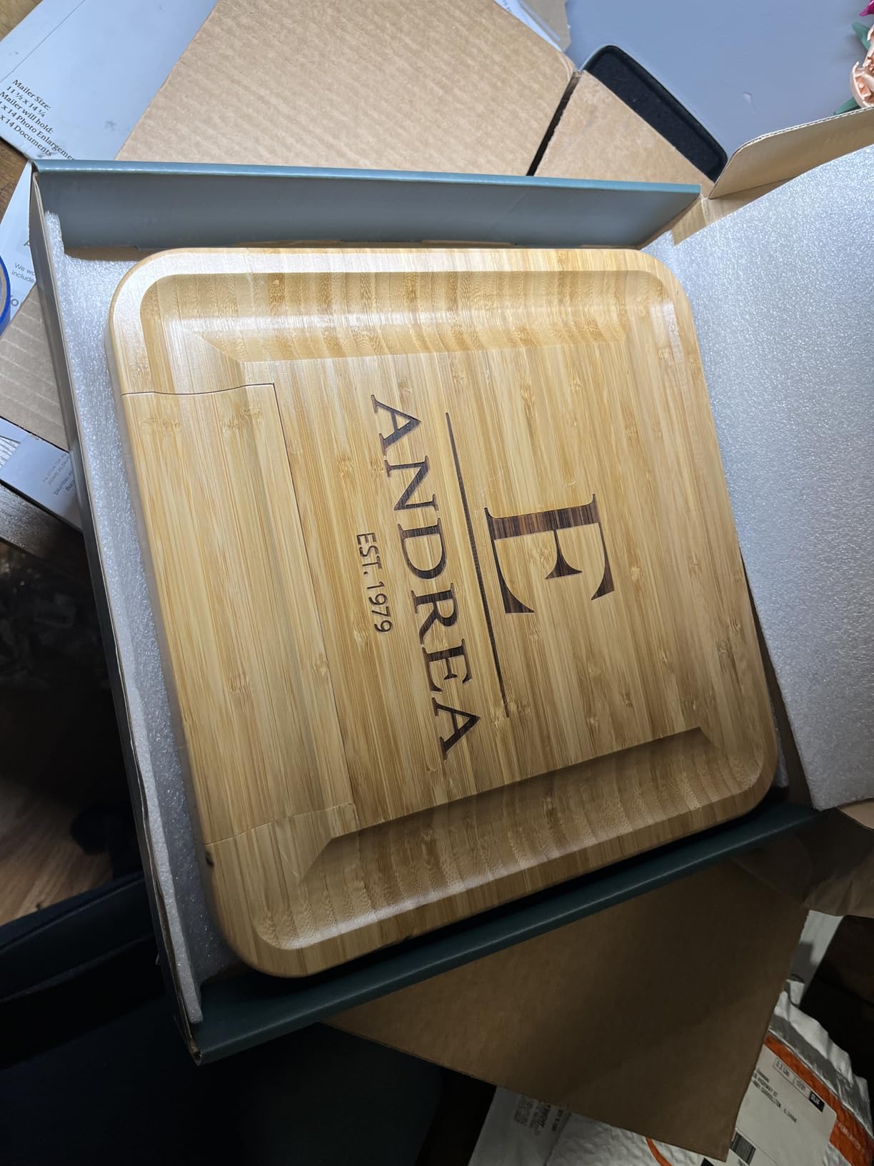 Personalized Charcuterie Board Gifts Set, Custom Large Cheese Board, Charcuterie Board for Wedding, Anniversary, Birthday, Housewarming, Engagement, Party, New Home Gift Couple, Fathers Day, Christmas - Customer Photo 2