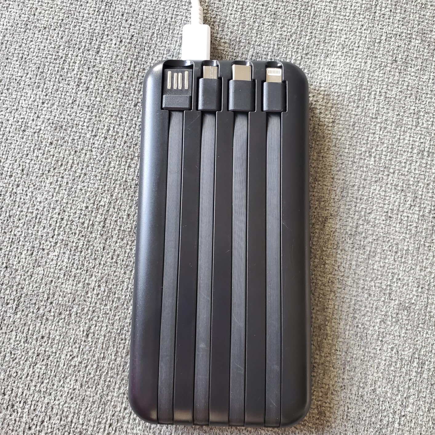 Power Bank Portable Charger with Built in Cable 10000mAh USB C Fast Charging Travel Essential Battery Pack for iPhone iPad Samsung Android etc - Customer Photo 1