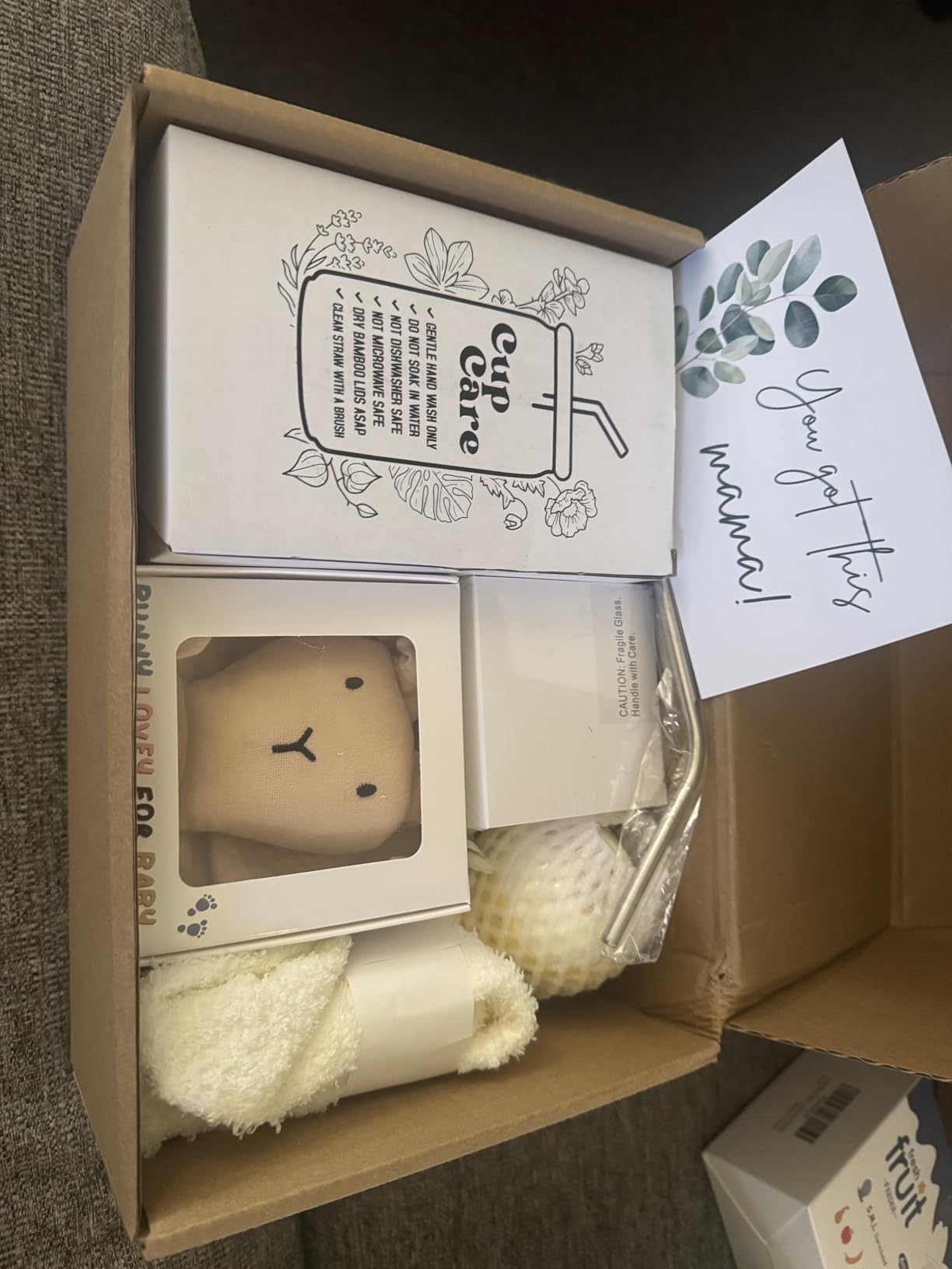 New Mom Care Package After Baby, 7pcs New Mom Gifts Set After Birth, Postpartum Gifts for Mom, After Birth Postpartum Essentials for Mom Kit, Pregnancy Gifts for First-Time Moms, Expecting Mom - Customer Photo 3