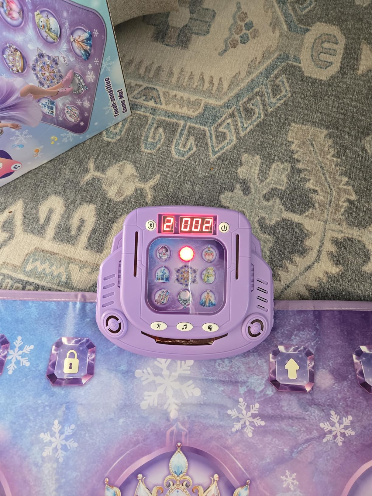 Dance Mat for 3-12 Year Old Girls, Frozen Toys Electronic Dance Pad with 8 Button & Wireless Bluetooth, Music Game Birthday for Kids Ages 3 4 5 6 7 8 9 10+ - Customer Photo 2