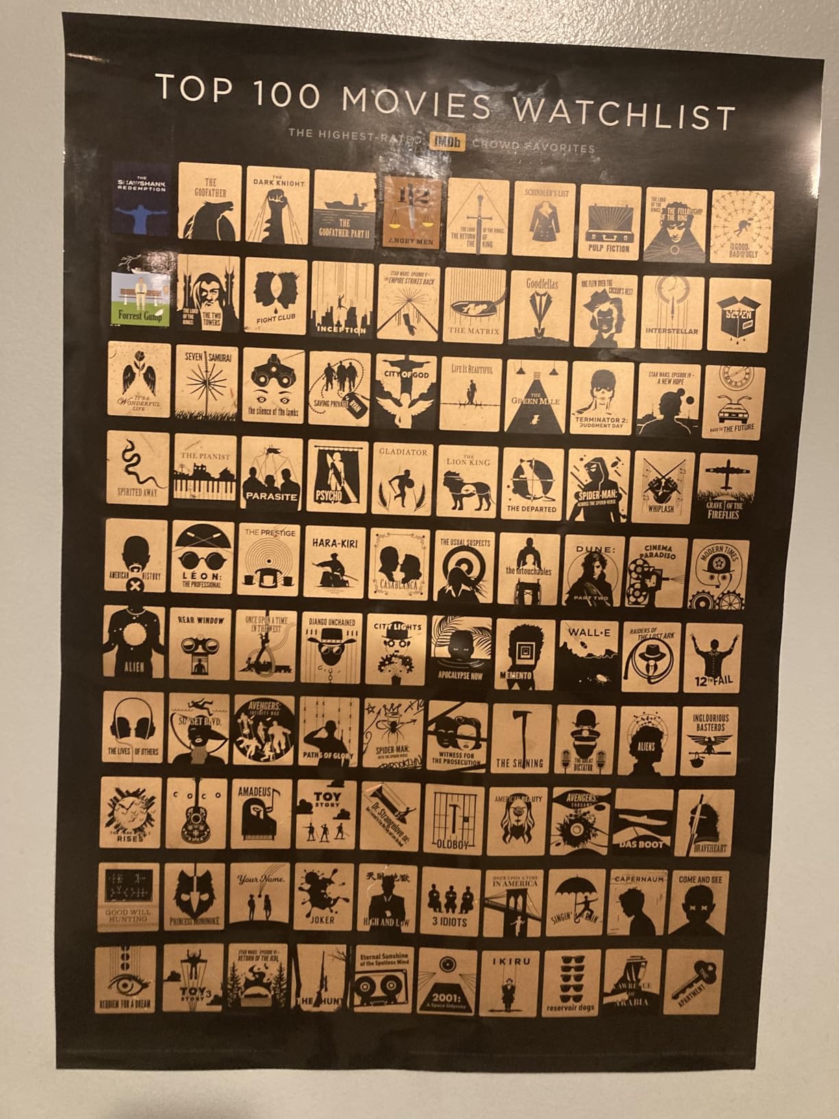 Curious Charts Official Fangoria Horror Movie Scratch Off Poster, Top 100 Horror Films, 16.5in x 23.4in, Halloween Wall Decor, Movie Lover Gift and Collectible, Premium Materials, Made in the USA - Customer Photo 1