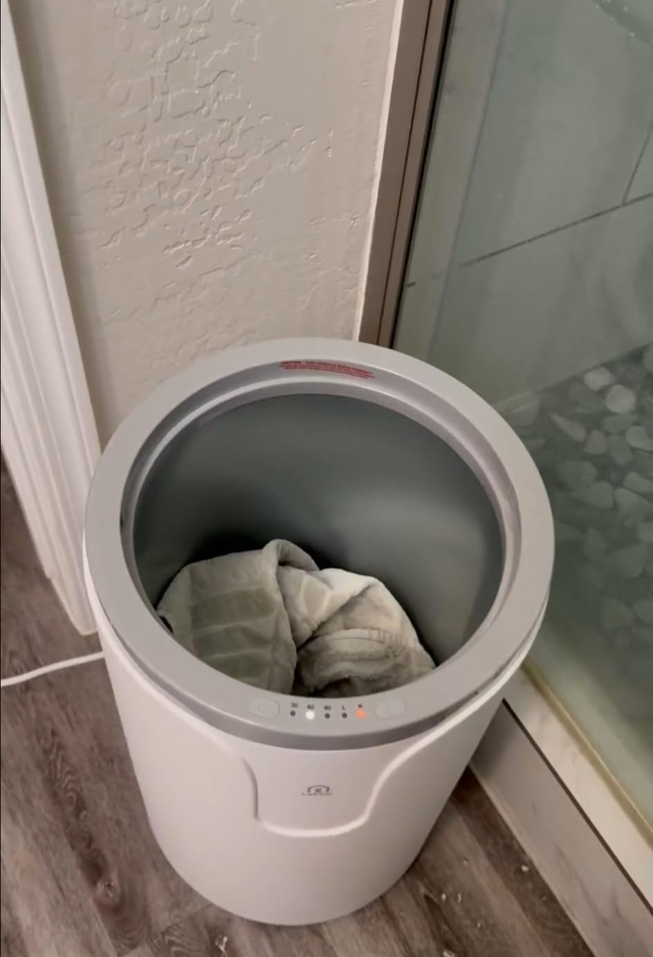 [Upgraded Comfort & Silent] Towel Warmer Bucket, 20L Fast Heating Towel Warmer for Spa & Bathroom, Wood Handle Auto-Off Blanket Heater Time Adjustable for Family, Gym, PJs Perfect Winter Gifts - Customer Photo 1