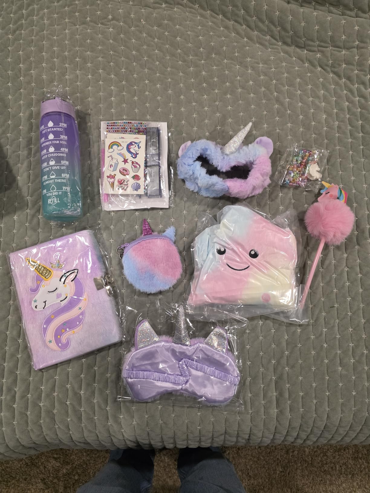 Cherry Tale Mermaid Toys Gifts for Girls 4-6 7 8 9 10 Years Old, Girls Birthday Gifts Set with Light Up Star Pillow Diary Plush DIY Water Bottle Kits, for Daughter Niece Christmas - Customer Photo 2