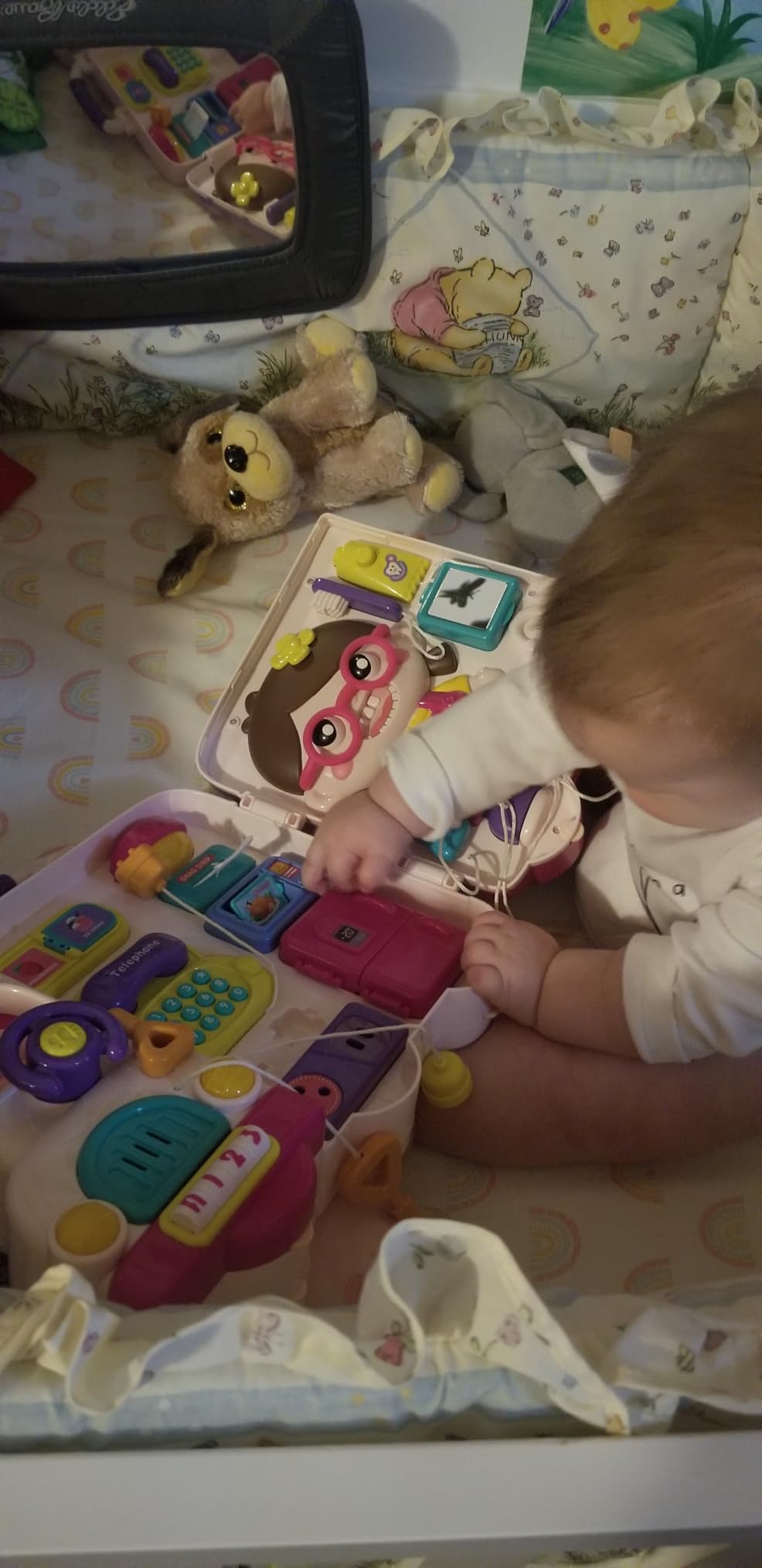 54-in-1 English & Spanish Busy Board Montessori Toys Gift for 1 2 Year Old Boys, Educational Montessori Toddler Boys Toys, Christmas Toys Gifts Toy for 1 Year Old Boy,1 2 Year Old Boy Toys Gifts - Customer Photo 2