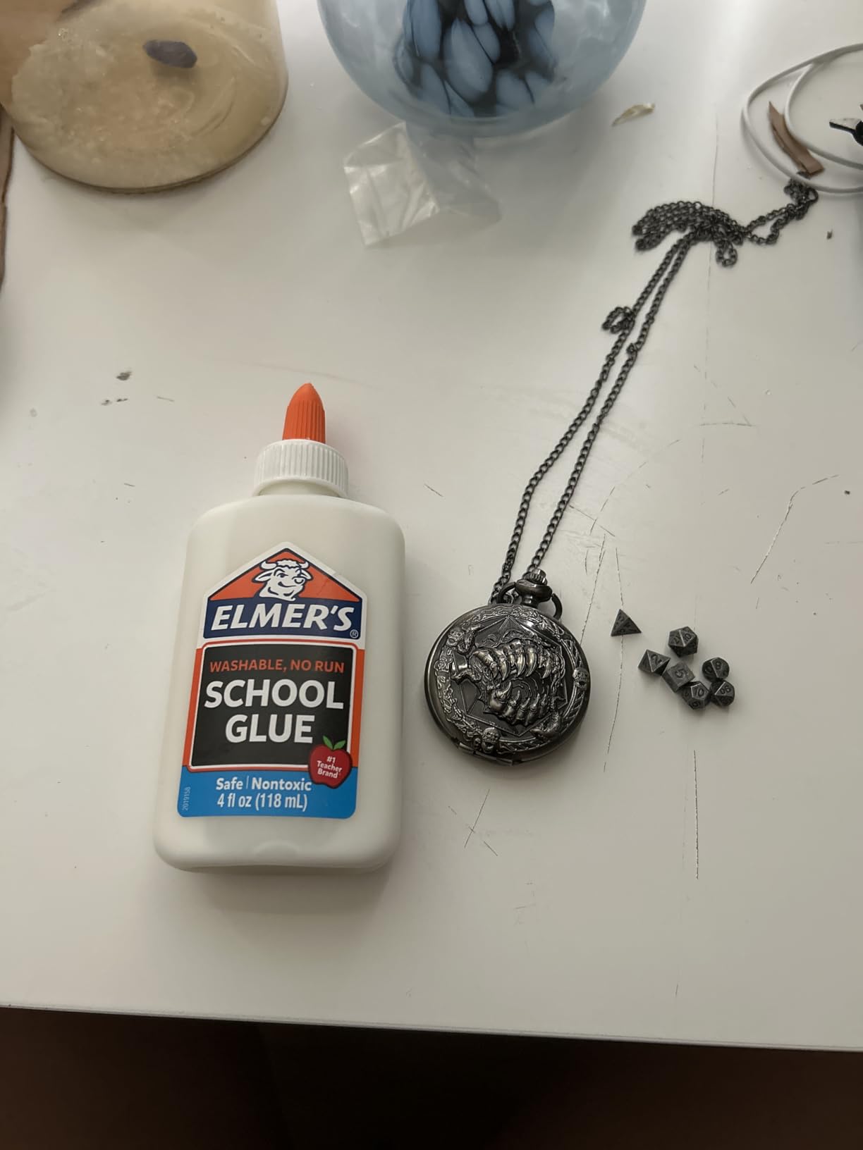 Kabinka DND Dice Set, 7pcs Mini Metal Dice with Pocket Watch Shell, Portable D&D Die with Necklace, Dungeons and Dragons Dice for RPG(Five-Headed Dragon, Bronze) Customer Review Kabinka DND Dice Set, 7pcs Mini Metal Dice with Pocket Watch Shell, Portable D&D Die with Necklace, Dungeons and Dragons Dice for RPG(Five-Headed Dragon, Bronze) - Customer Photo 1