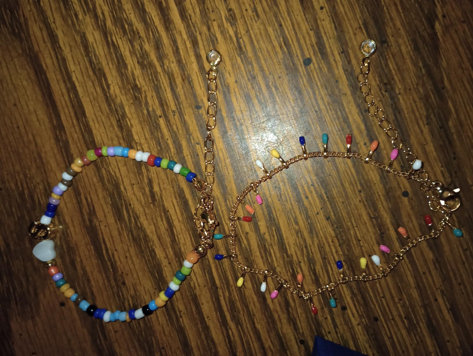 Turandoss Colorful Beaded Initial Bracelets for Women, Trendy Boho Layered 14K-Gold-Plated Letter A-Z Bracelet Cute Summer Jewrly Birthday Christmas Gifts for Girls - Customer Photo 2