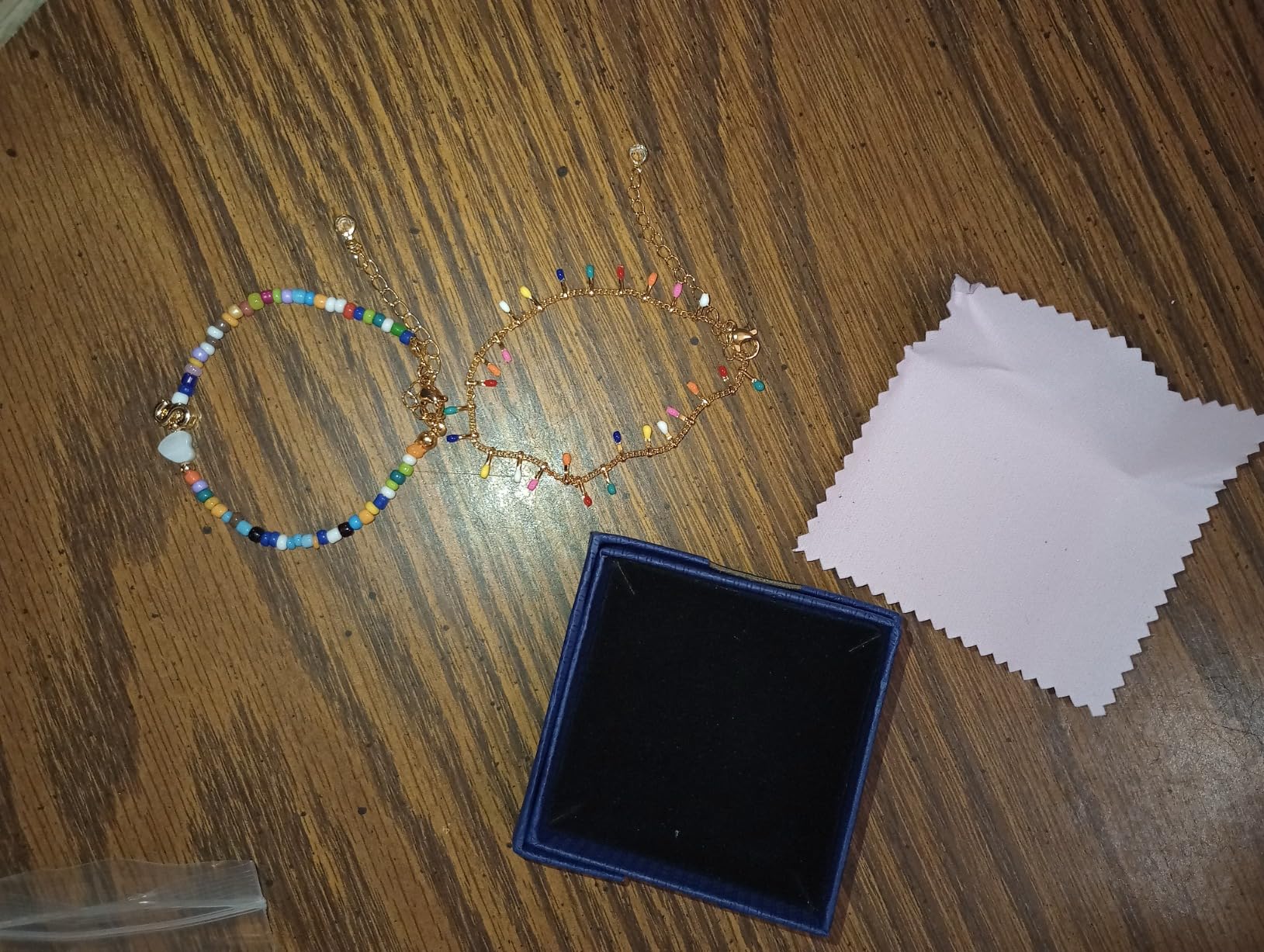 Turandoss Colorful Beaded Initial Bracelets for Women, Trendy Boho Layered 14K-Gold-Plated Letter A-Z Bracelet Cute Summer Jewrly Birthday Christmas Gifts for Girls - Customer Photo 3