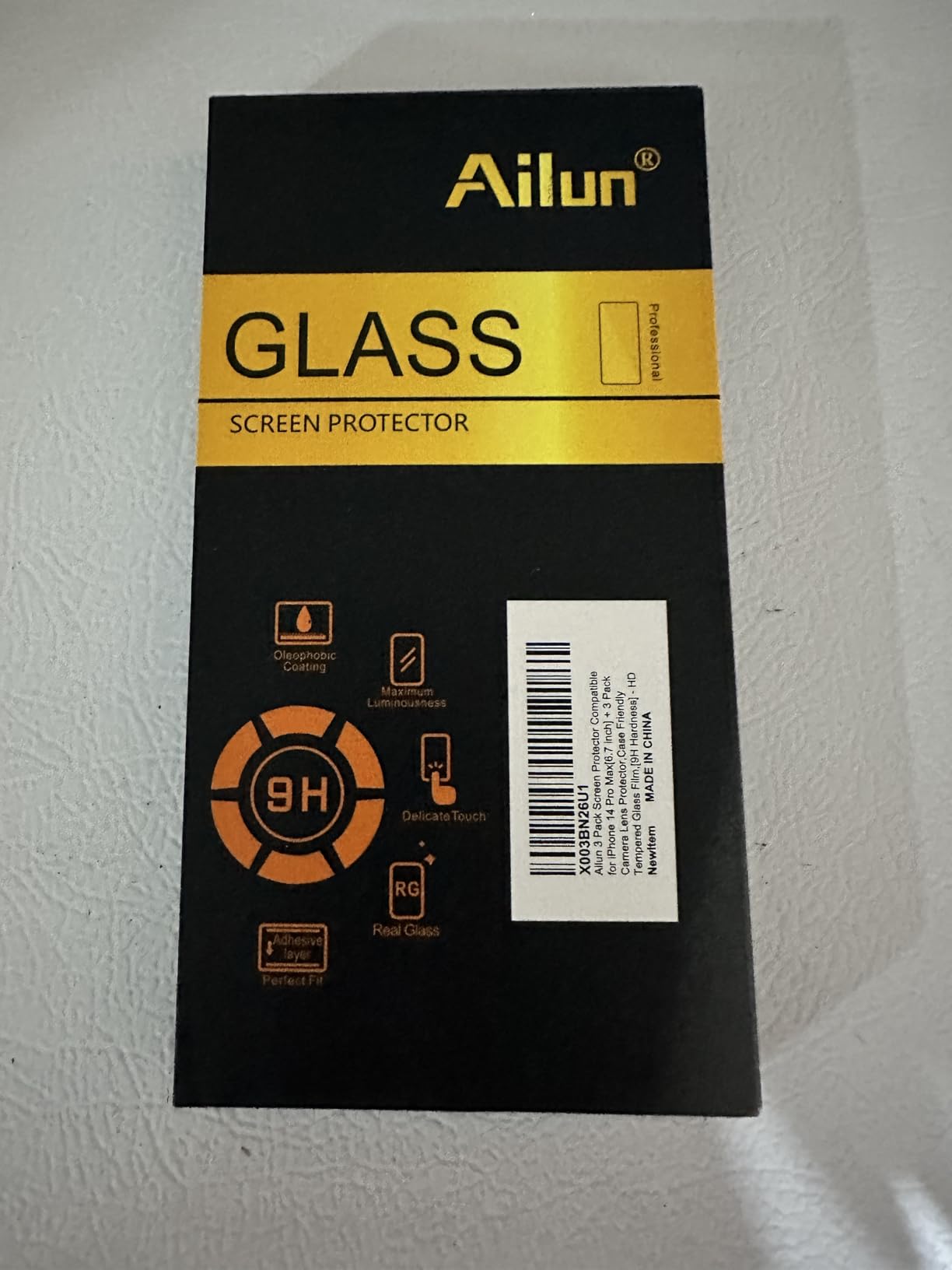Ailun 3 Pack Screen Protector for iPhone 16 [6.1 inch] + 3 Pack Camera Lens Protector with Installation Frame,Case Friendly Tempered Glass Film,[9H Hardness][Not for iPhone 16e/16 Pro/Plus/Pro Max] - Customer Photo 1