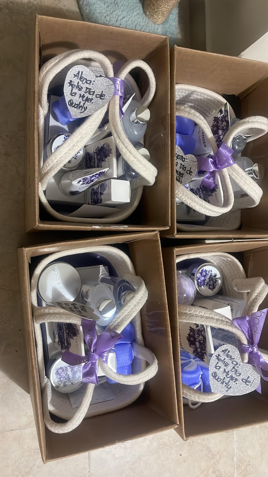 Spa Gift Baskets for Women - Body & Earth 11pcs Lavender Gift Sets with Bubble Bath, Shower Gel, Body Lotion, Birthday Gifts for Women, Spa Kit for Mom Gifts, Purple Gifts, Christmas Gifts for Her - Customer Photo 2
