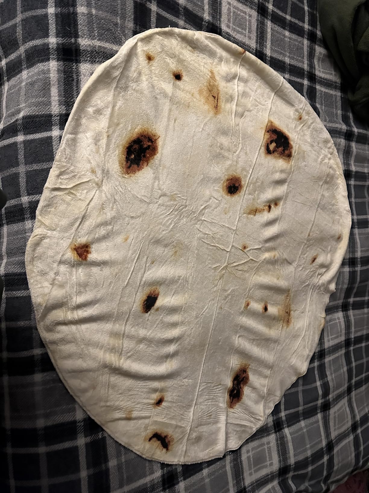 74in Burrito Tortilla Blanket White Elephant Gifts for Adults Useful Throw Blankets Women Men Party Cool Stuff Novelty Gag Soft Fleece Wrap - Customer Photo 2