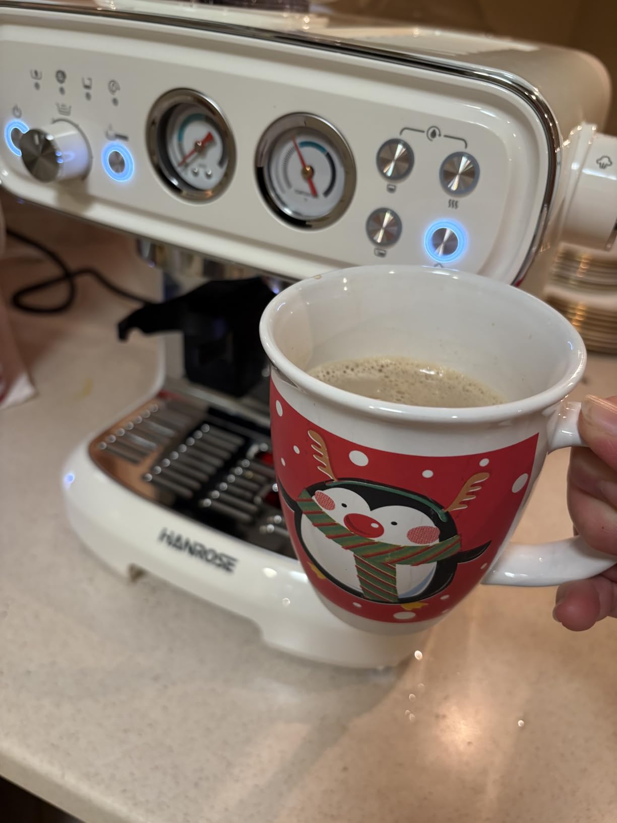 Espresso Machine With Grinder, 20 Bar Espresso Machine with Milk Frother Steam Wand, Espresso Machines for Home, Expresso Coffee Machines Professional, Cappuccino Latte Machine - Customer Photo 1