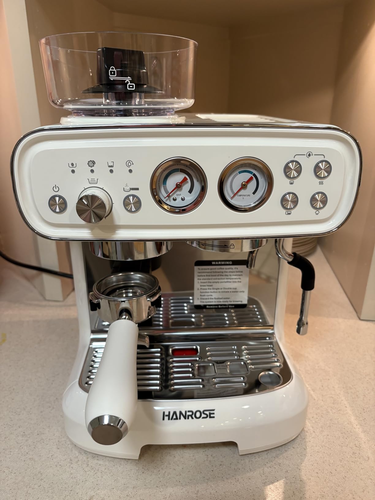 Espresso Machine With Grinder, 20 Bar Espresso Machine with Milk Frother Steam Wand, Espresso Machines for Home, Expresso Coffee Machines Professional, Cappuccino Latte Machine - Customer Photo 3