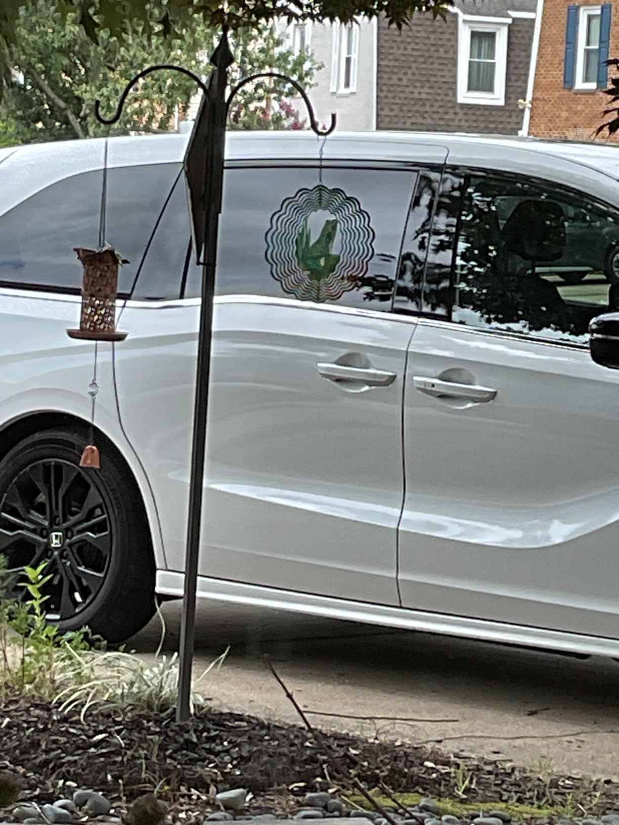 Flamingo Metal Wind Spinners Gifts for Women Mom Grandma Friends Hanging Wind Spinner Garden Decorations 12 inch 3D Kinetic Sculpture for Indoor Christmas Outdoor Decor House Yard Art Decorations Customer Review Flamingo Metal Wind Spinners Gifts for Women Mom Grandma Friends Hanging Wind Spinner Garden Decorations 12 inch 3D Kinetic Sculpture for Indoor Christmas Outdoor Decor House Yard Art Decorations - Customer Photo 4