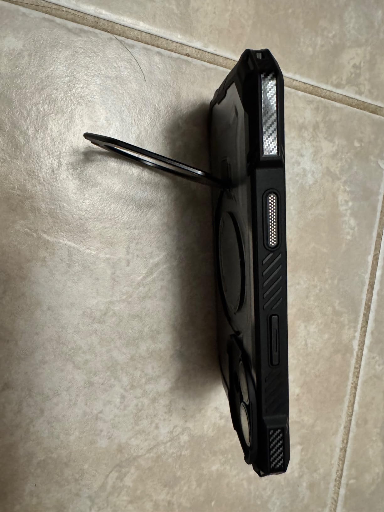 SUPCASE for iPhone 16 Case with Camera Control Capture Button (Unicorn Beetle Grip), [Compatible with MagSafe] Rugged Magnetic Stand Translucent Back Phone Case for iPhone 16 6.1'' 2024, Black - Customer Photo 2