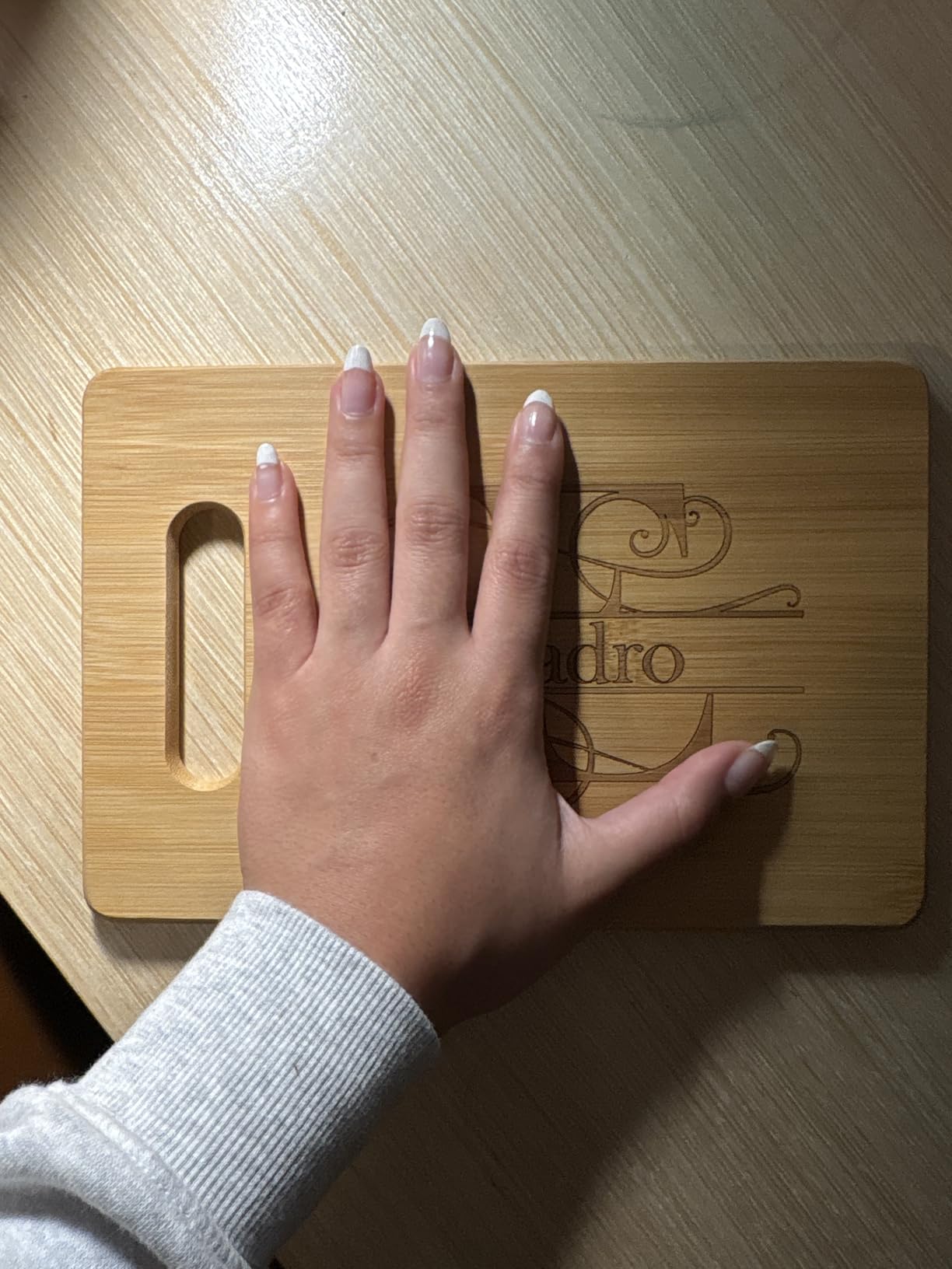 Personalized Cutting Board, Custom Engraved Bamboo Wood Cutting Boards, Customized Name and Monogram Charcuterie Board, Christmas, Housewarming Gift, Multiple Sizes, Engraved in USA by My Sign Center - Customer Photo 1