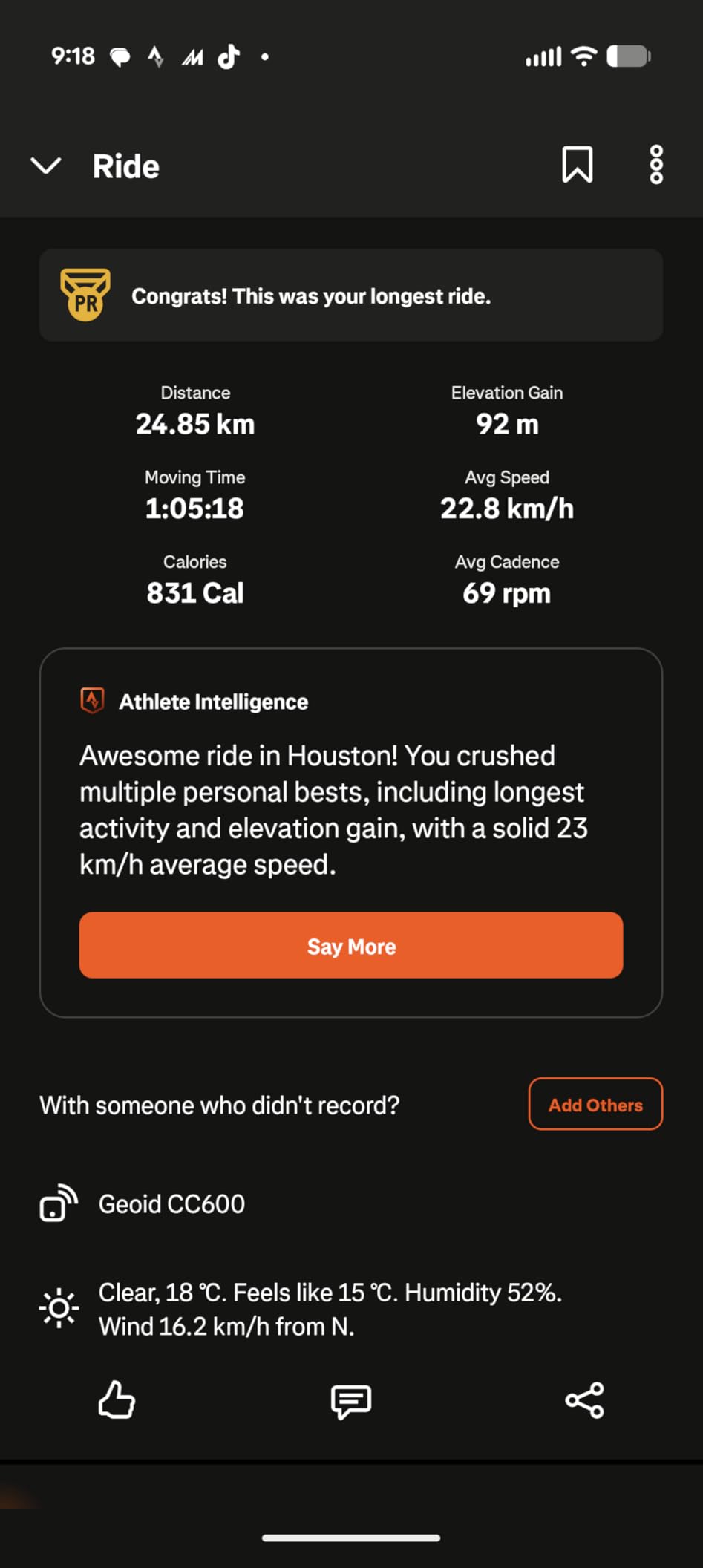 GEOID CC600 Color Screen Bike/Cycling Computer Wireless - Route Navigation with Re-Route Planing, WiFi & Bluetooth, Fast 5s GPS Positioning - Customer Photo 1