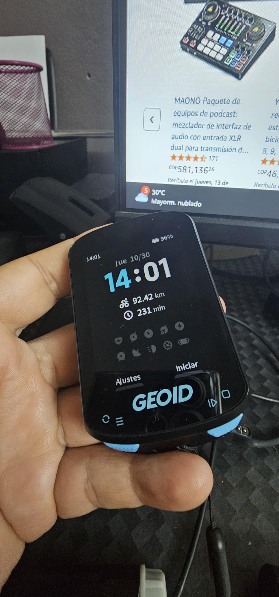 GEOID CC600 Color Screen Bike/Cycling Computer Wireless - Route Navigation with Re-Route Planing, WiFi & Bluetooth, Fast 5s GPS Positioning - Customer Photo 2