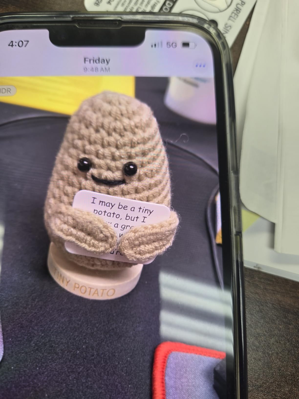 Bulk Teacher Appreciation Gifts - The Grateful Positive Potato: Teacher Edition (Pack of 5) - Knitted Crochet Potato Dolls with a Cute and Heartfelt Thank You Sign | School Teachers Staff Gift Idea - Customer Photo 1