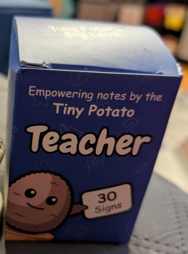 Bulk Teacher Appreciation Gifts - The Grateful Positive Potato: Teacher Edition (Pack of 5) - Knitted Crochet Potato Dolls with a Cute and Heartfelt Thank You Sign | School Teachers Staff Gift Idea - Customer Photo 2