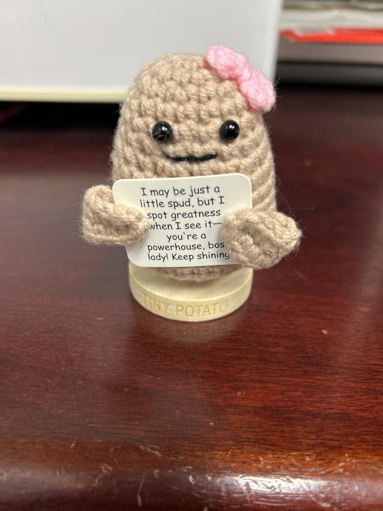 Bulk Neighbors Appreciation Gifts - The Neighborly Spud, Christmas Edition | Pack of 5 Cute Knitted Crochet Dolls - Customer Photo 1