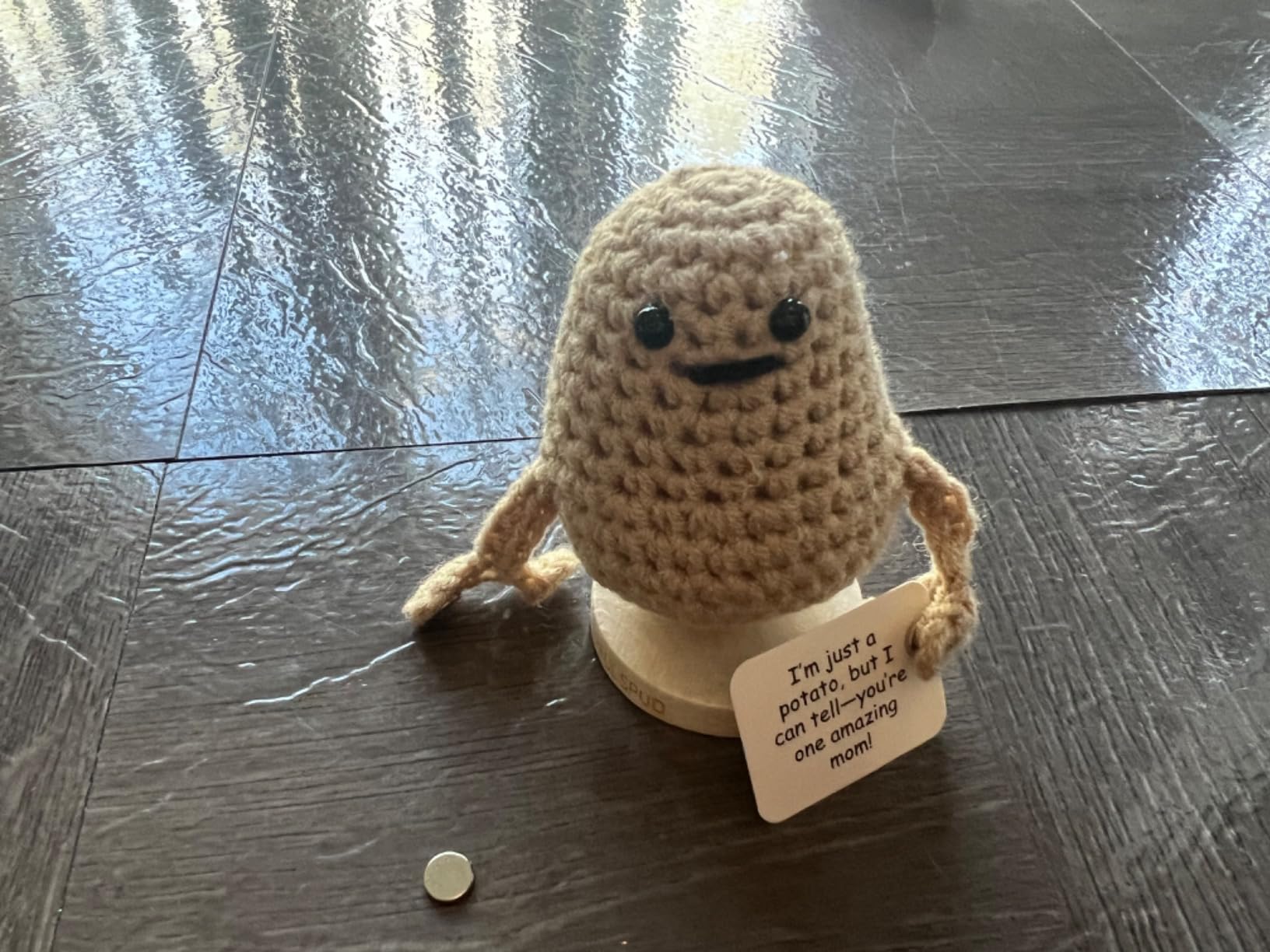 Mom to Be Gifts - Handmade Crochet Potato with 30 Empowering Messages for Expecting Moms - Unique Gift for Pregnant Women - Pregnancy Gift for Christmas | Funny Crochet Doll for an Expecting Mom - Customer Photo 2