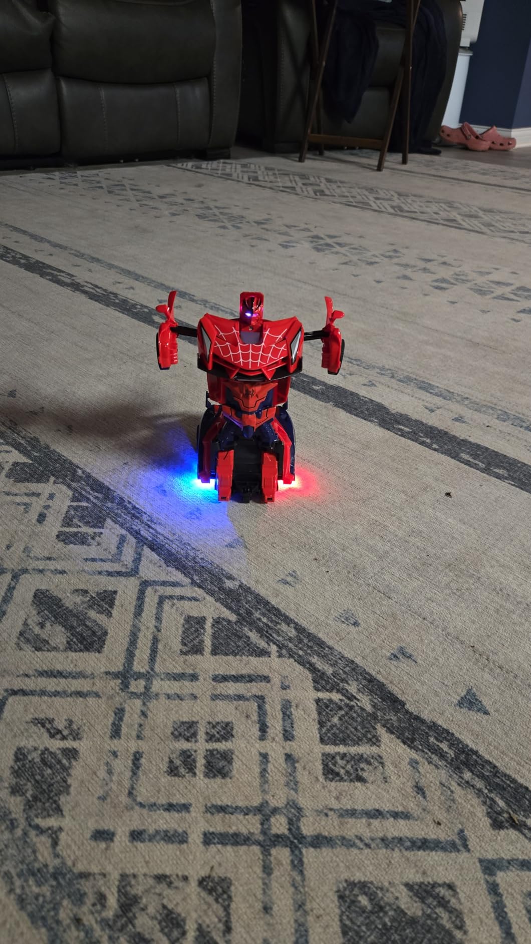 Spider Transform RC Cars Toys with Eye & Underbody Lights, 2.4GHz Remote Control Car One-Button Deformation, Fast 360° Rotation Robot Toys - Customer Photo 0