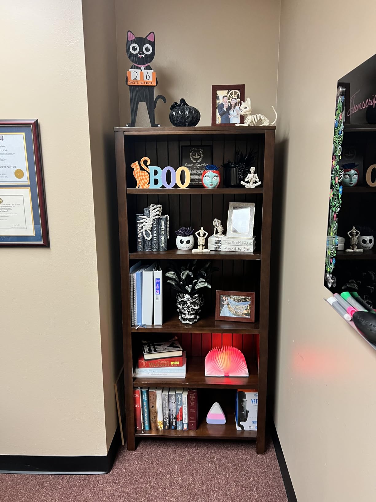 Book Lovers Gifts BookLamp - 5 Color Lights, 1200mAh Battery, Foldable Paper Lamp as Book Decor & Accessories, Hot Foil Cover Design, Unique Gifts for Women or Friends & Christmas - Customer Photo 2