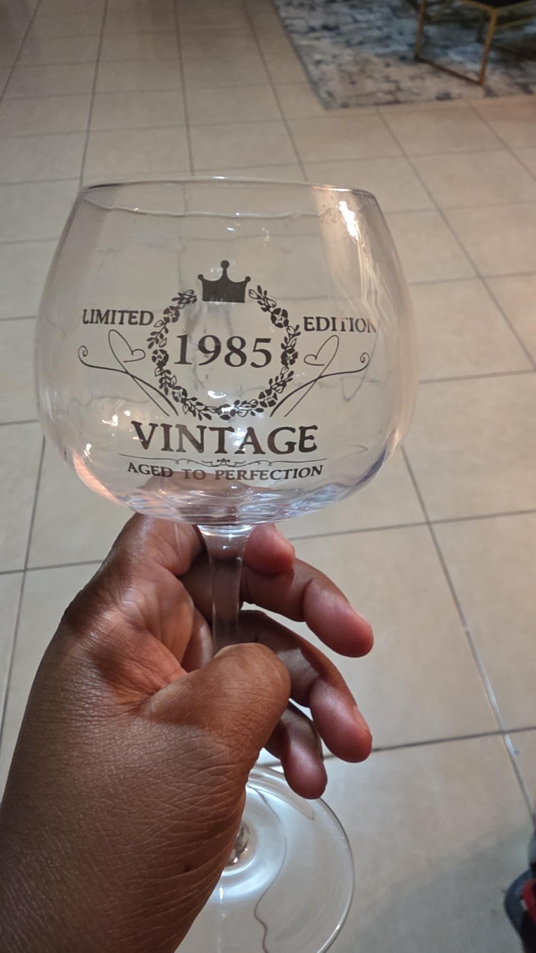 80TH Birthday Gifts for Women Vintage 1945 Engraved 80th Wine Glass, 80Year Old Birthday Decorations For Women, Funny 80 Bday Gifts Idea For Women, Friends, Daughter, Sister Mom - Turning 80 Present - Customer Photo 1