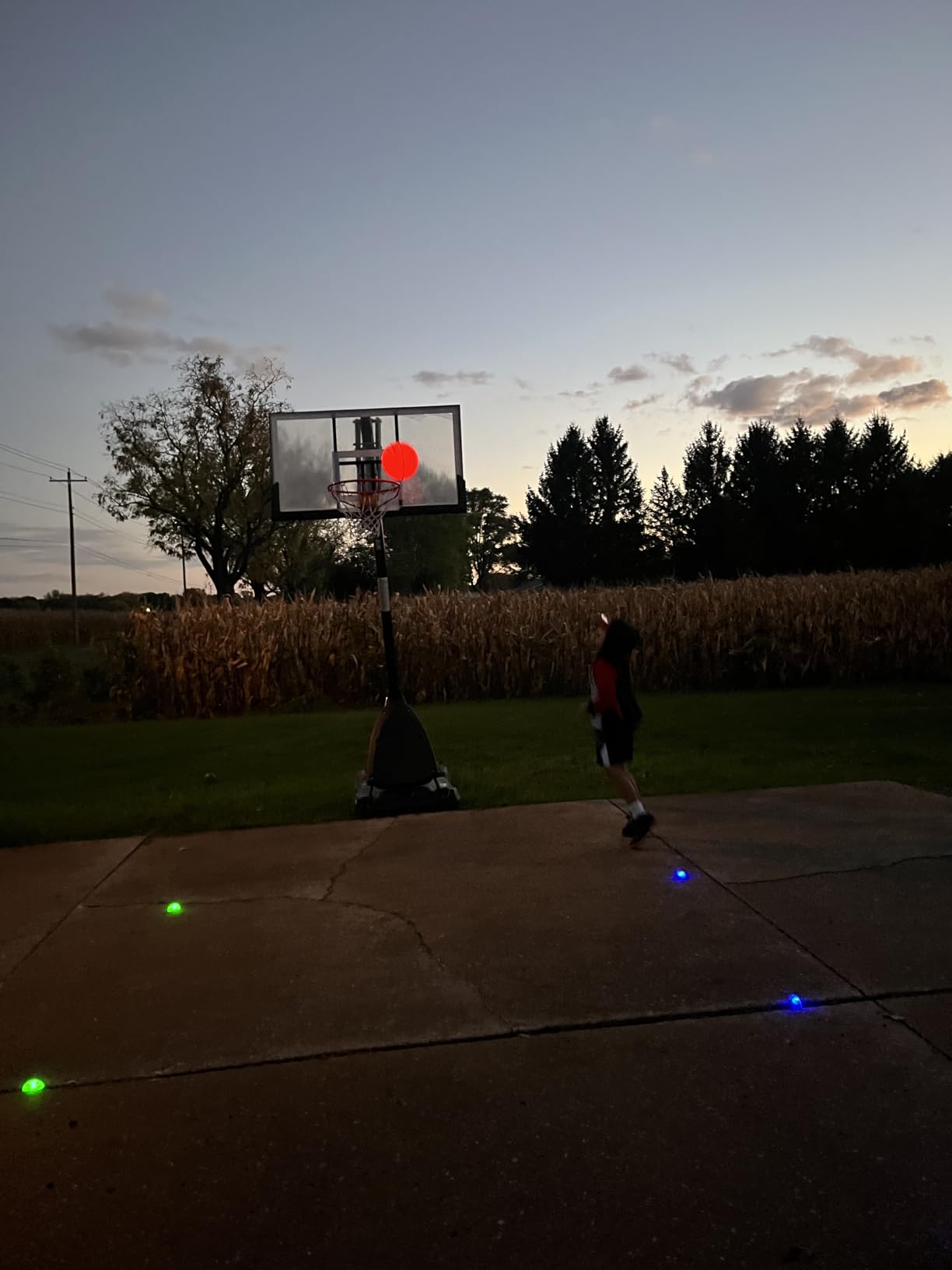 Starlux Games Light Up Basketball Set: Starshooters – Rechargeable, w/10 Game & Training Modes + Marker Lights | Ages 8+ | Glow in The Dark | Sports & Basketball Gifts for Boys 8-12 - Customer Photo 1