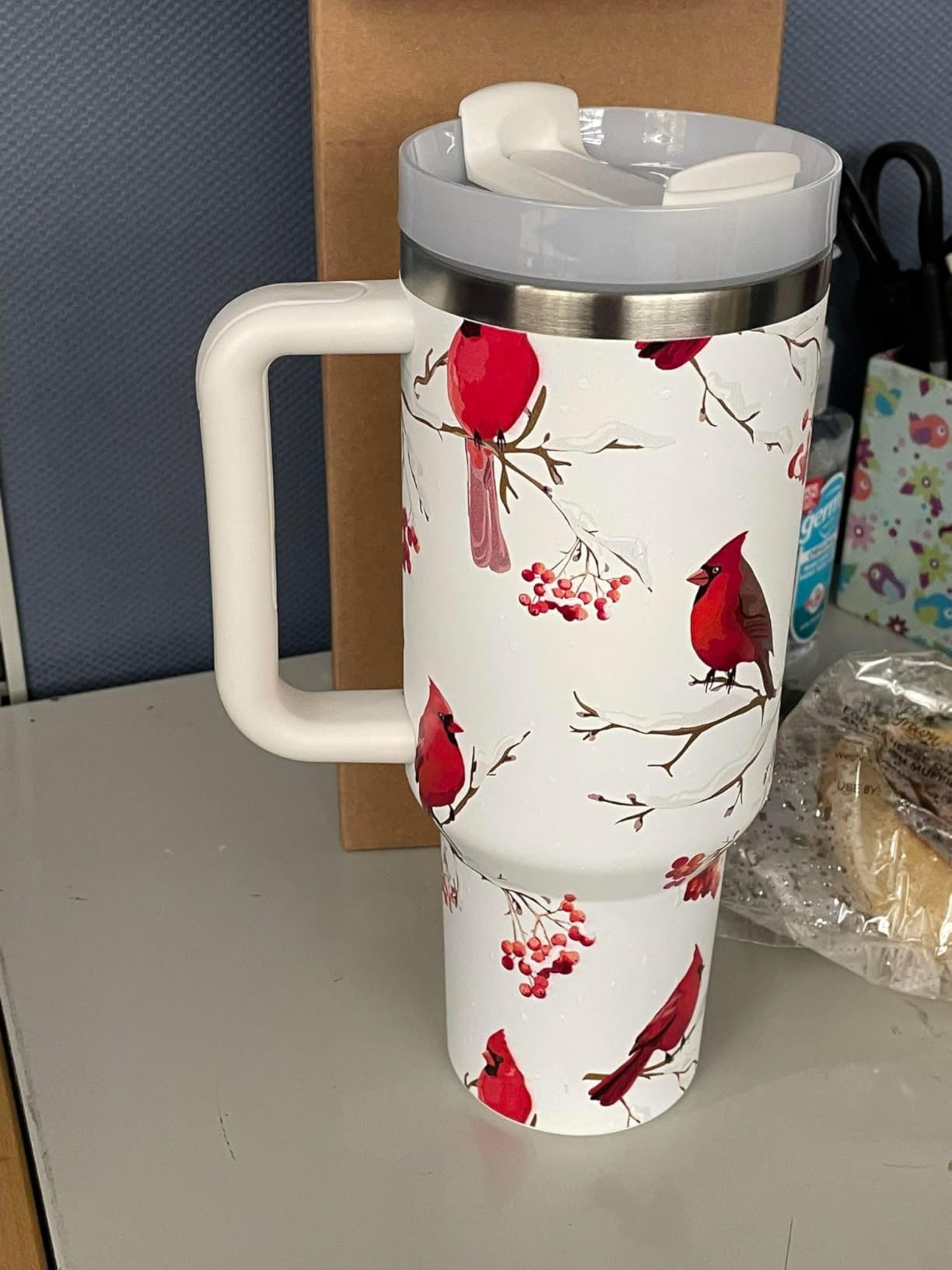 AMZUShome 40 OZ Bee Tumbler with Handle.Bee Lover Gifts.Unique Birthday Christmas Gifts for Beekeeper Bee Farmer.Personalized 40 OZ bee Tumbler Gifts for Women Men. - Customer Photo 1